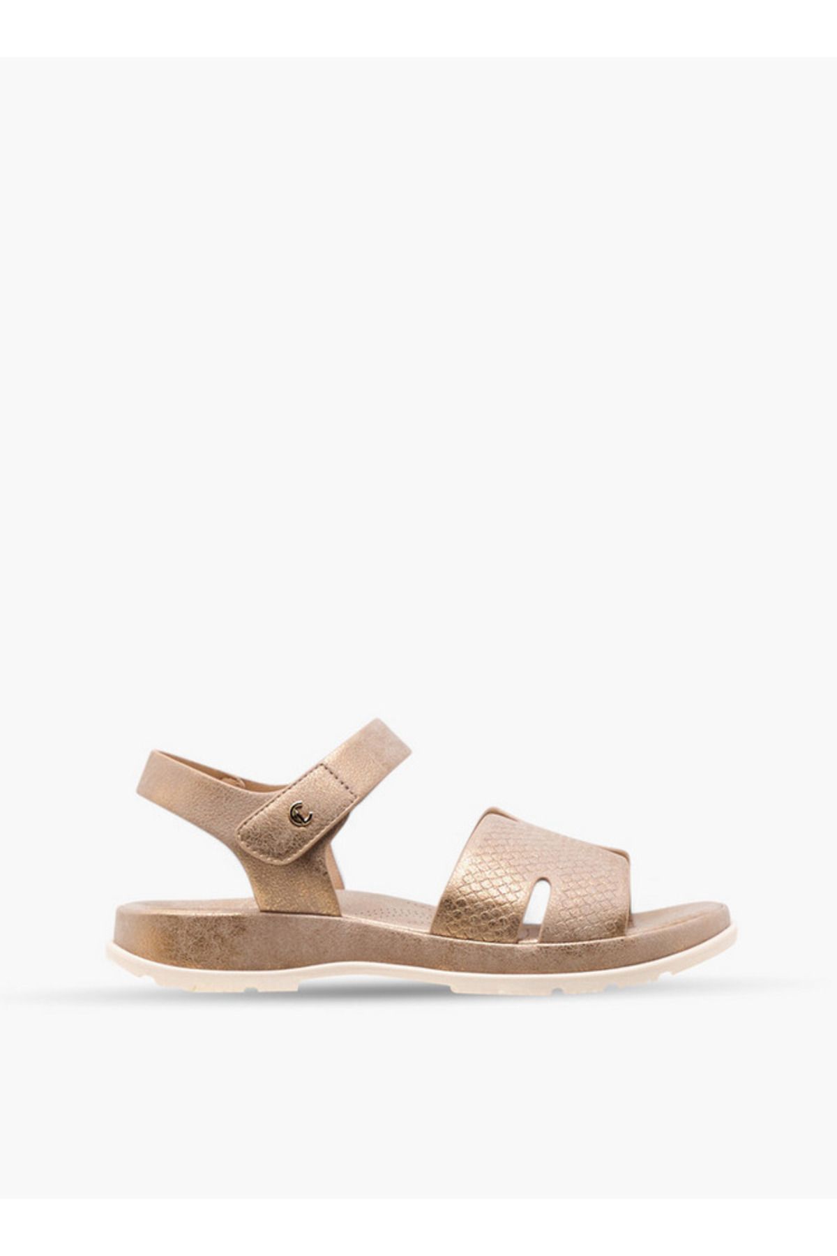 Le Confort-Textured Comfort Sandals with Hook and Loop Closure 3