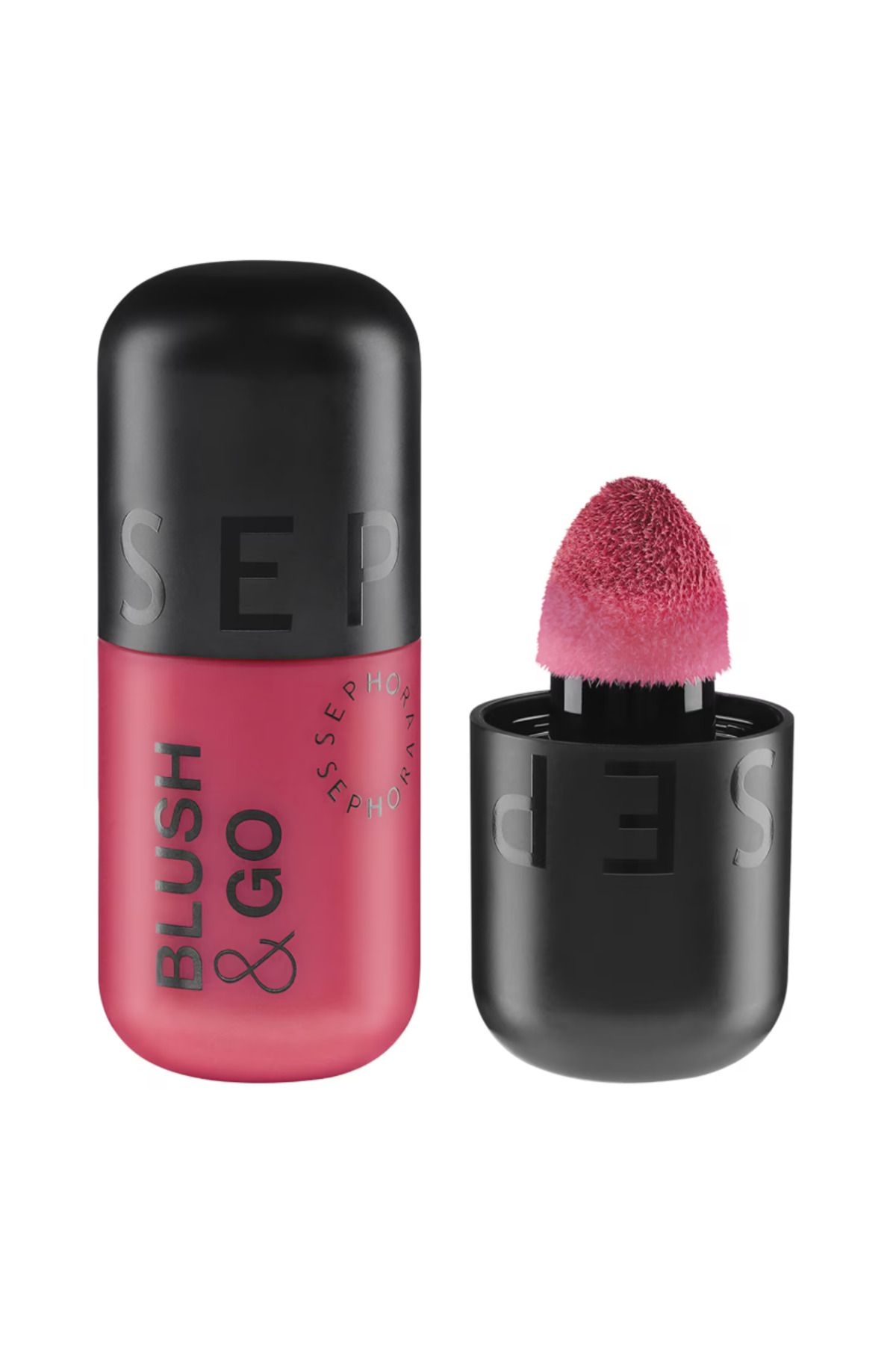 SEPHORA Blush & Go Mat Bitişli Likit Allık Ultra ince sıvı doku yoğun Pigmentasyon'u sünger aAplikatörü 7 ml