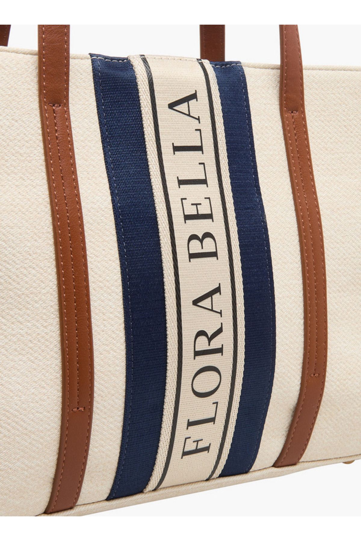 Flora Bella by Shoexpress-Logo Print Tote Bag with Double Handle and Zip Closure 4