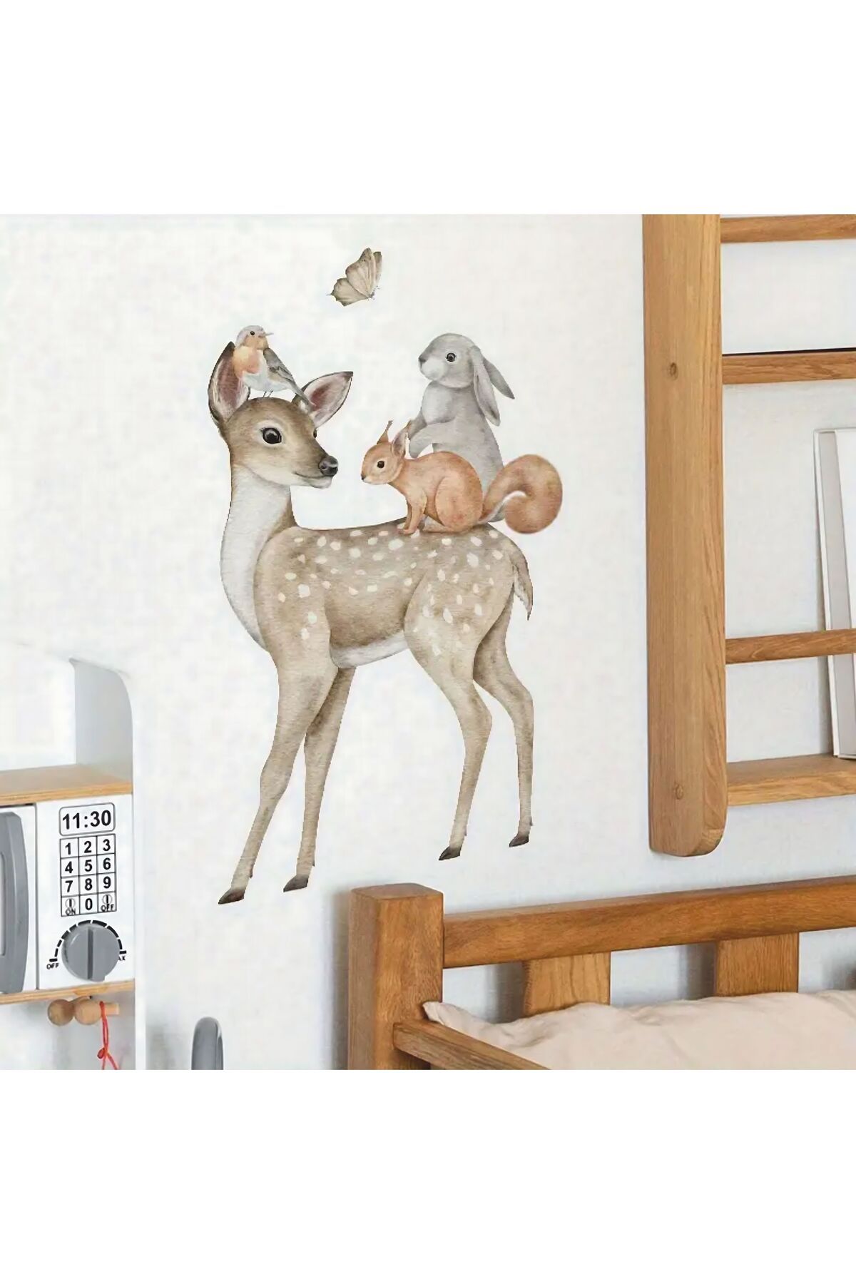 Aysha Tasarım Geyik Temalı Çocuk Odası Duvar Sticker