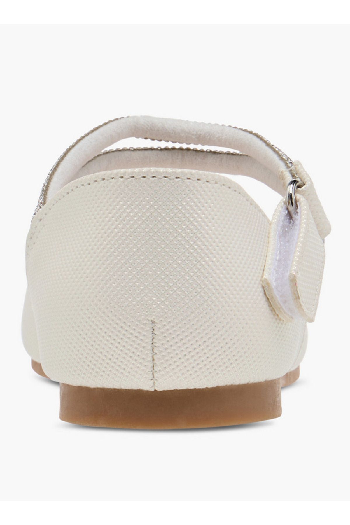 Juniors-Scallop Detail Ballerina Shoes with Hook and Loop Closure 5