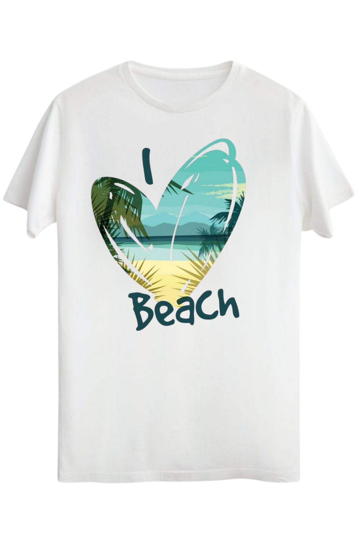 MODA BEACH YAZ PLAJ BOL KESİM OVERSİZE OMUZU DÜŞÜK T-SHİRT TÜYLENMEZ %100 PAMUK
