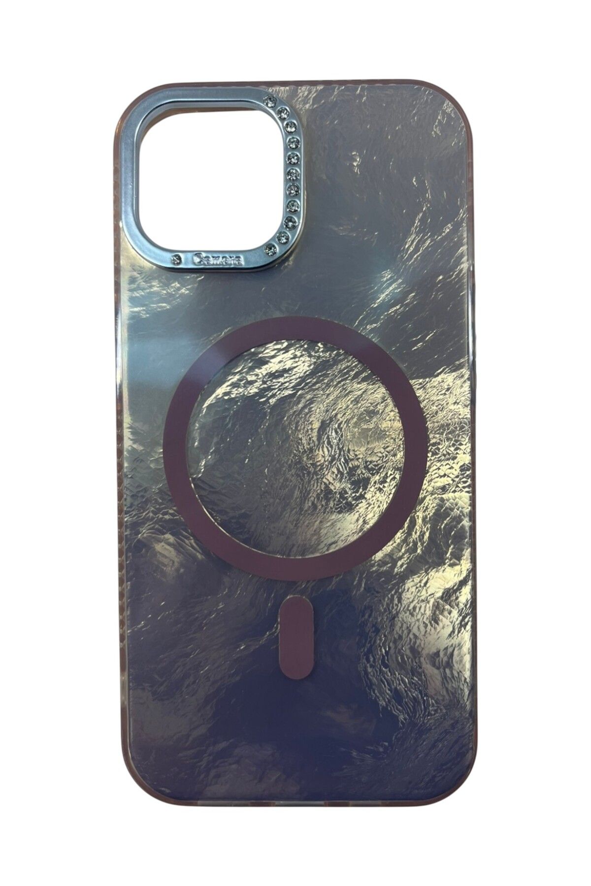 Di Aksesuar iPhone 15 Kahverengi Marble Kılıf