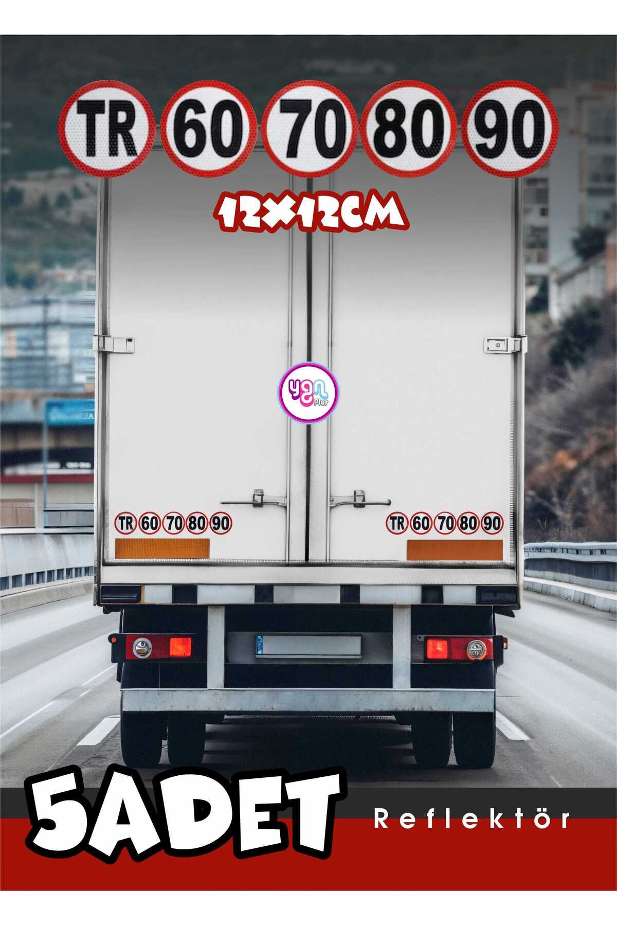 YGNPLUS TIR - KAMYON - DORSE - REFLEKTÖR HIZ UYARI ETİKETİ 12X12 5 ADET