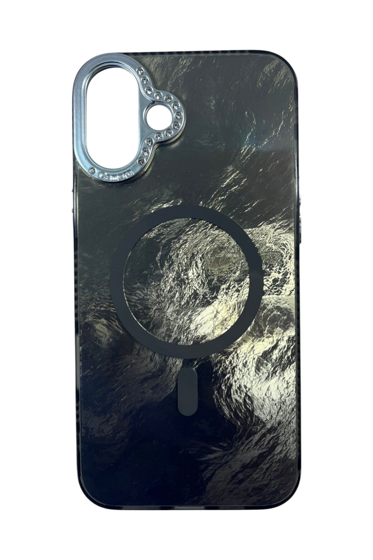 Di Aksesuar iPhone 16 Plus Siyah Marble Kılıf