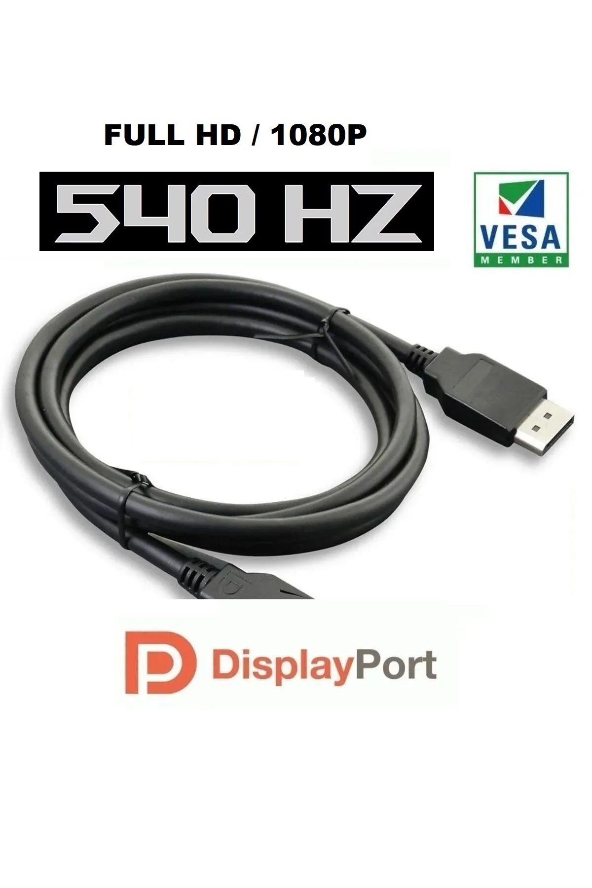 SHOW PRiME Displayport Dp Kablo 540 Herze Kadar Destekli Display - Dp Kablo V1.4 Sinema \ Oyuncu