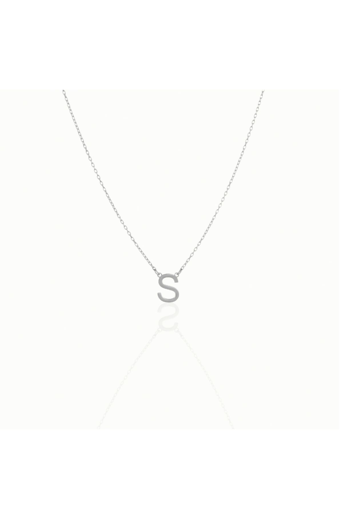 Klart Jewellery Harfli Gümüş Kolye 925 ayar Gümüş Harfli Kolye
