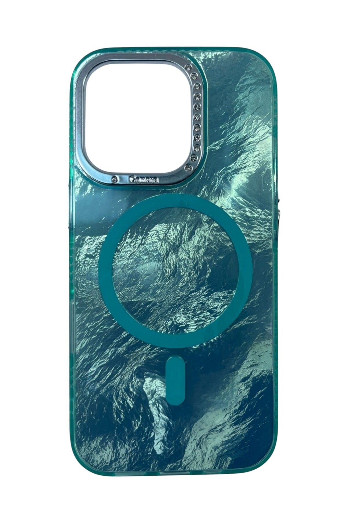 Di Aksesuar iPhone 16 Pro Turkuaz Marble Kılıf