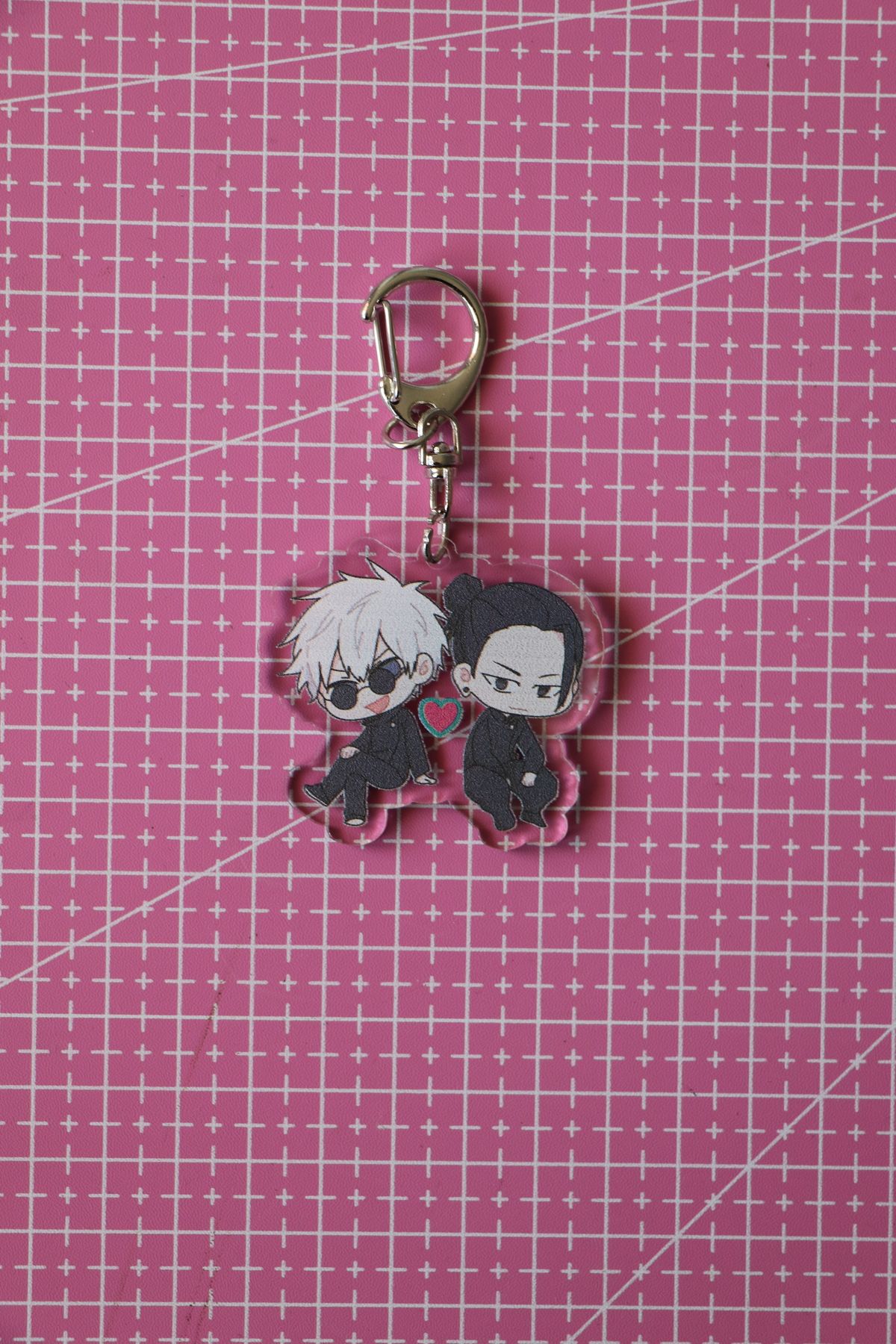 Akumastik Jujutsu Kaisen Gojo x Geto 5cm Akrilik Anahtarlık - Çanta Süsü -Anime Aksesuar