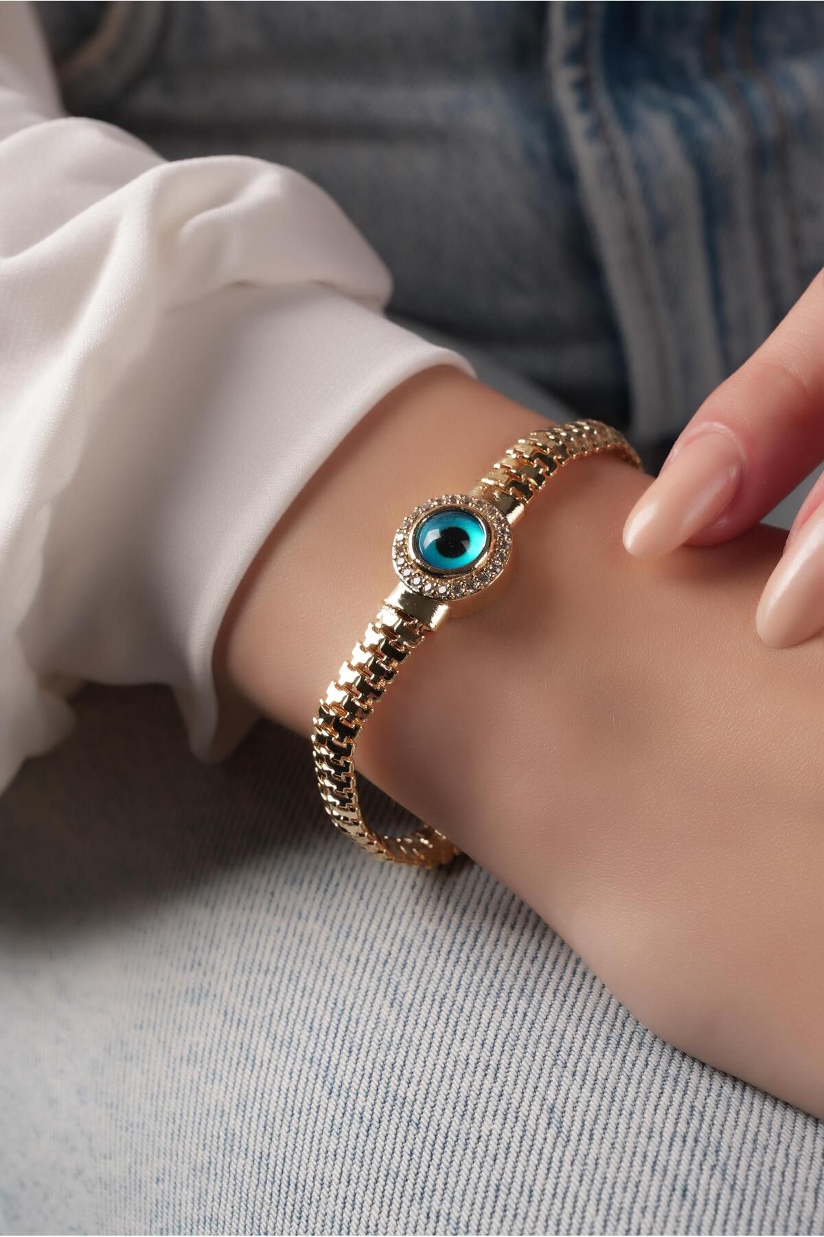 Çlk Accessories Premium Göz Hasır Zincir Bileklik 752400