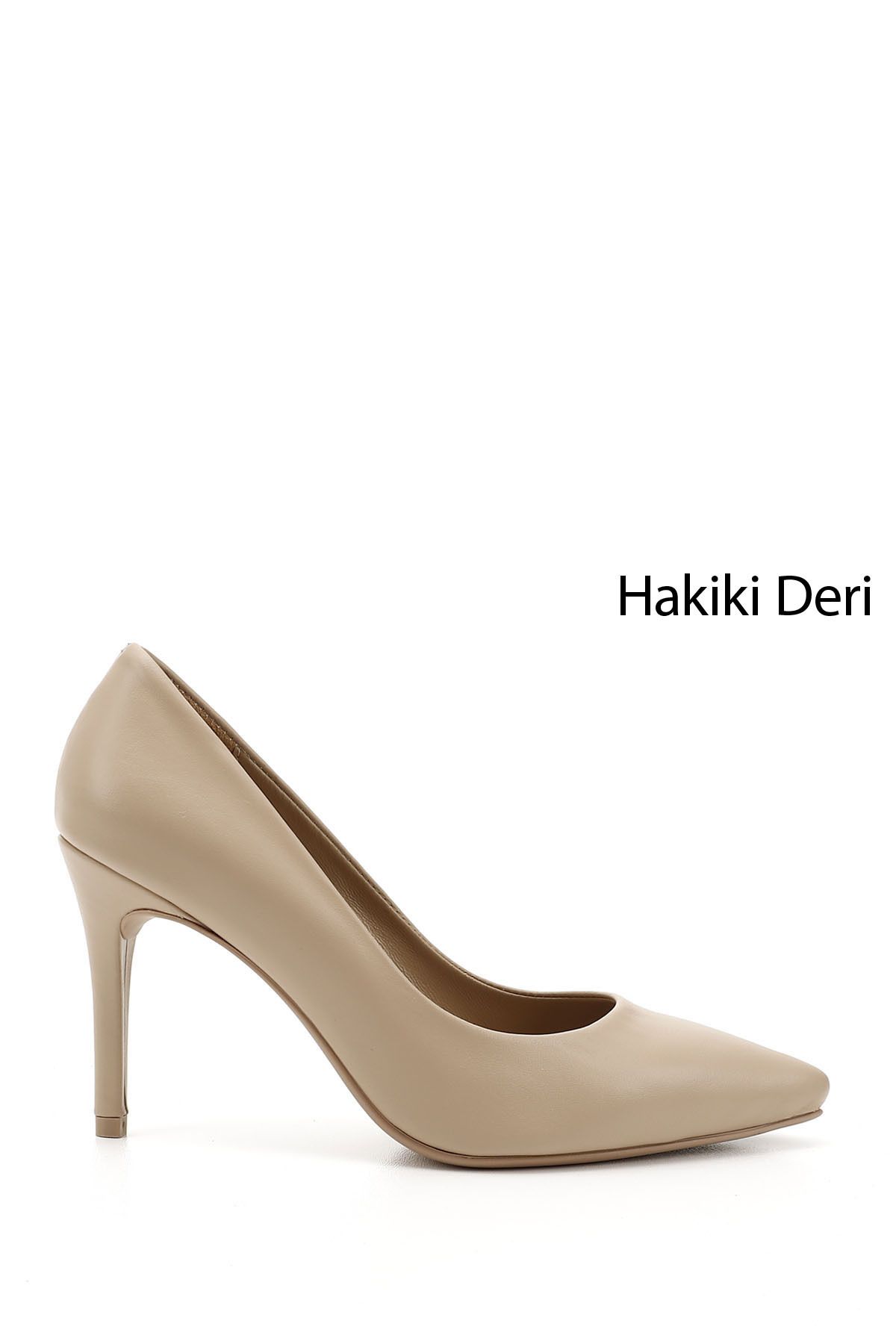 GÖNDERİ(R) Kadın / Kız Nude Sivri Burun İnce Topuklu Hakiki Deri Stiletto