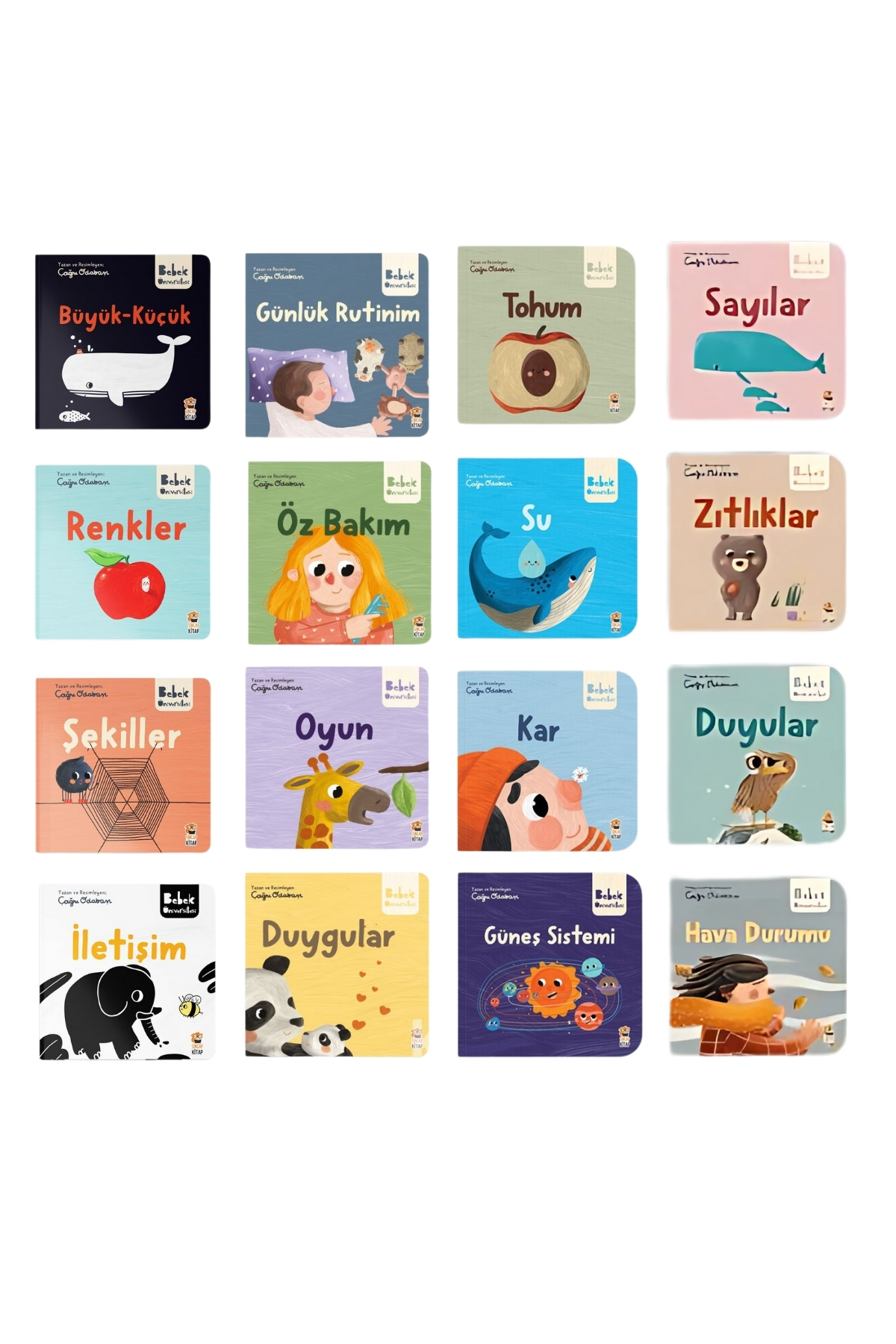 Sincap Kitap Bebek Üniversitesi Hikayeli İlk Kavramlarım 4'lü Set+Hediye Smiley Baby Yırtıcı Anaokul Çanta fotoğrafı 2 (önizleme)