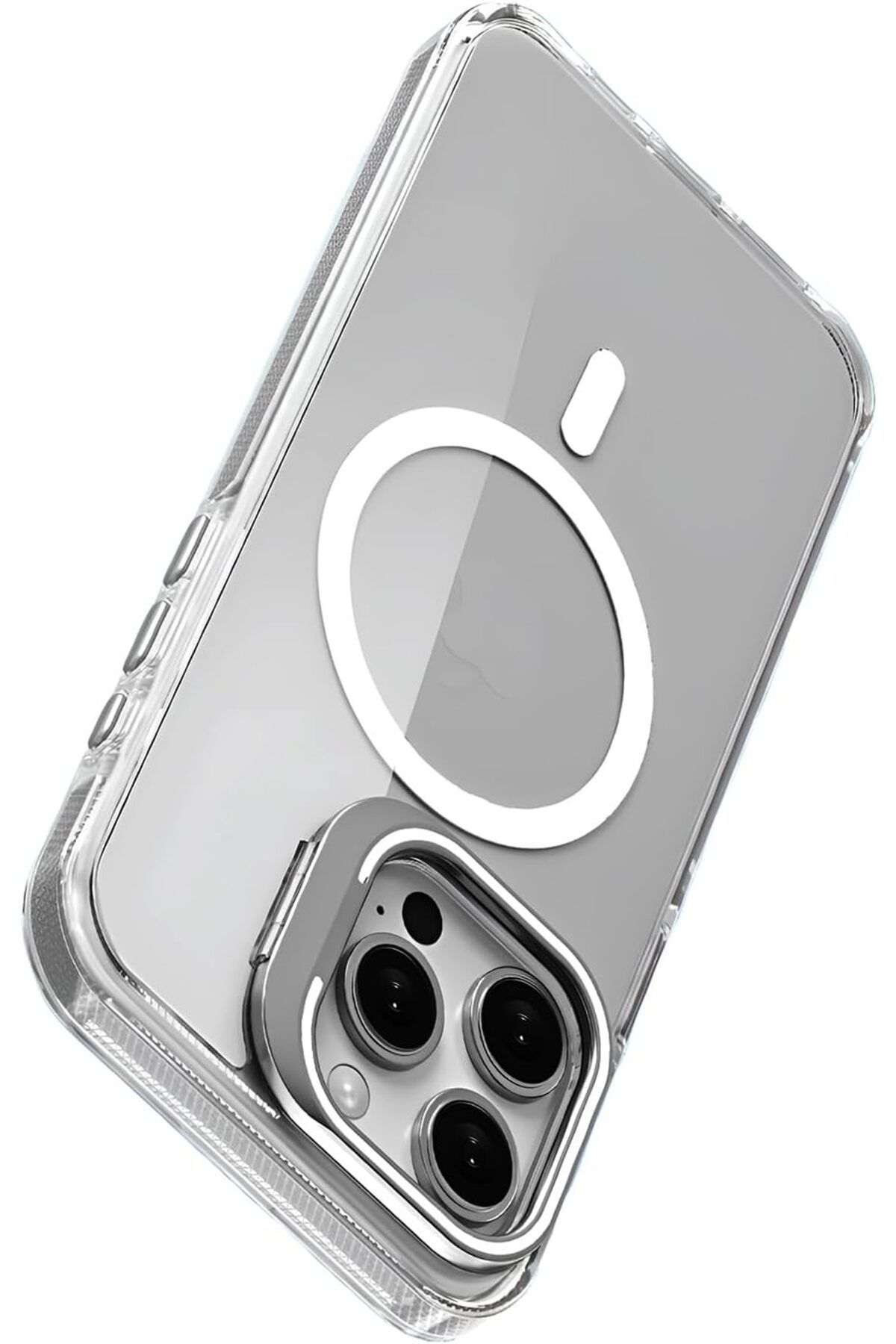 ÇAĞUR Eser iphone 16 Pro için Magsafe ile Uyumlu Luxo Serisi Yüksek Kalite Kılıf Ultra Şeffaf Görün