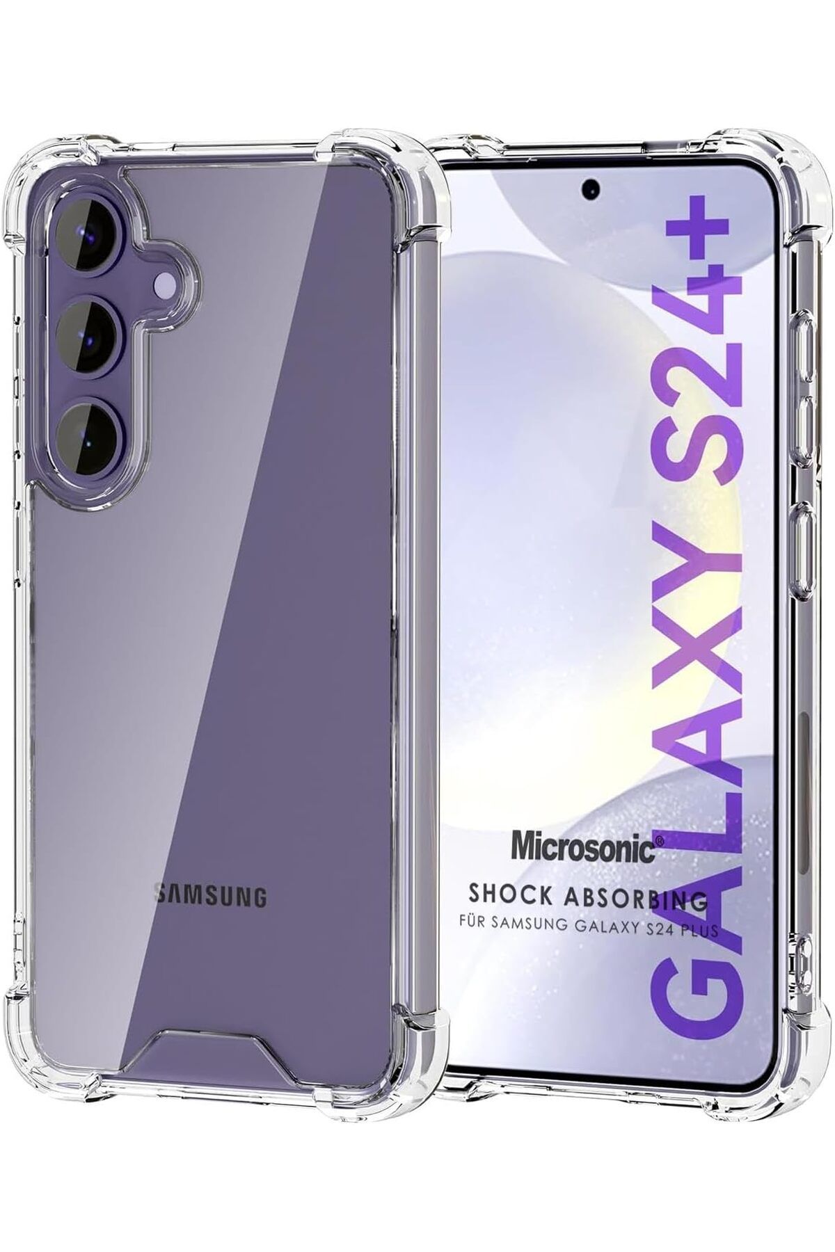 ÇAĞUR Eser Galaxy S24 Plus Kılıf Shock Absorbing Şeffaf [Galaxy S24 Plus ile Uyumlu Kılıf - Şeffaf]