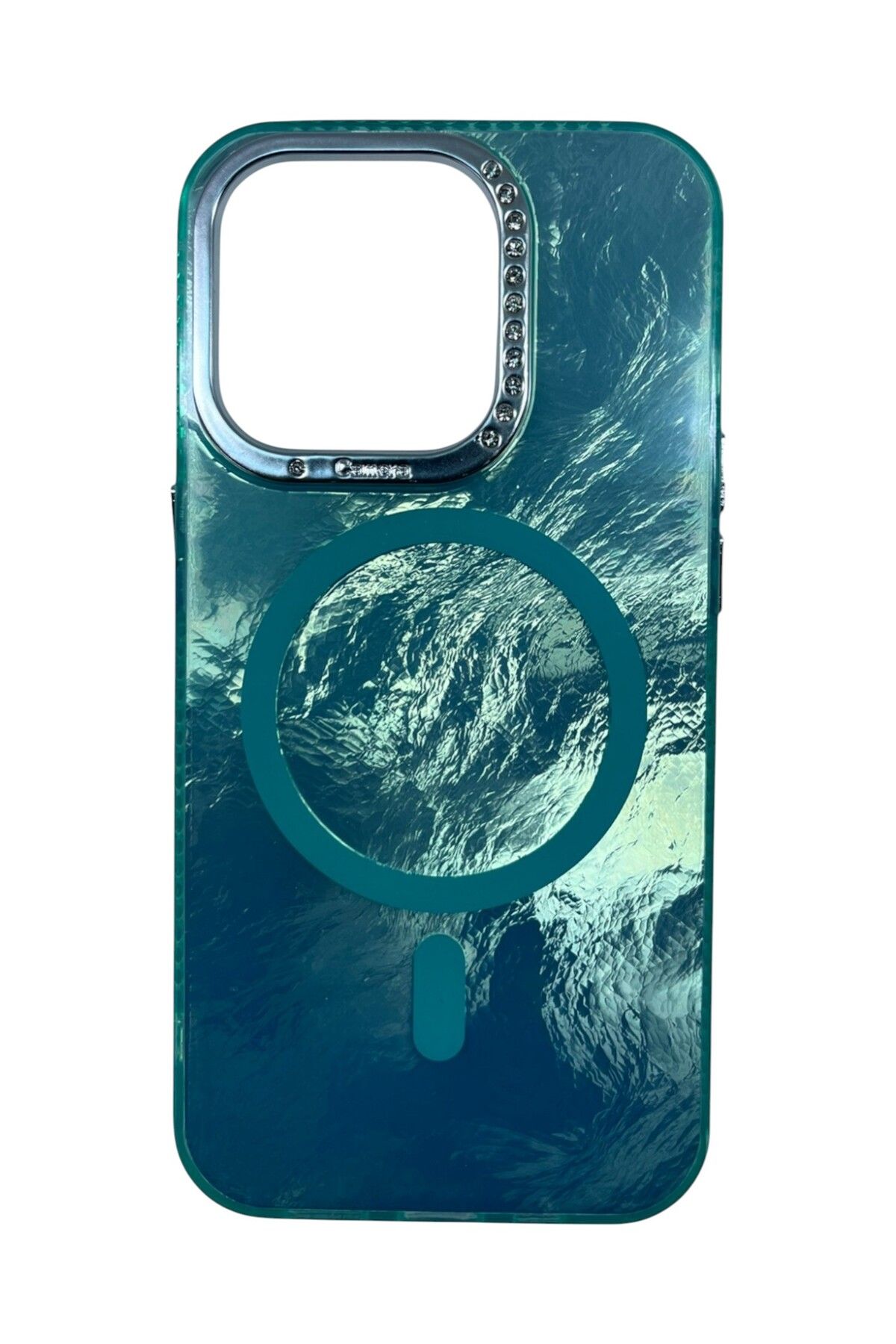 Di Aksesuar iPhone 15 Pro Turkuaz Marble Kılıf