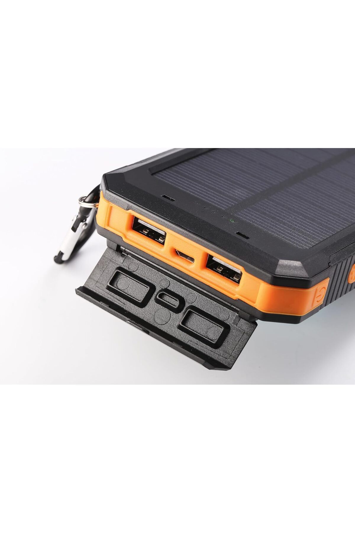 ÇAĞUR Eser 10000 Mah Güneş Enerjili Powerbank Çift USB LED Işıklı Şarj Göstergeli Taşınabilir Ş