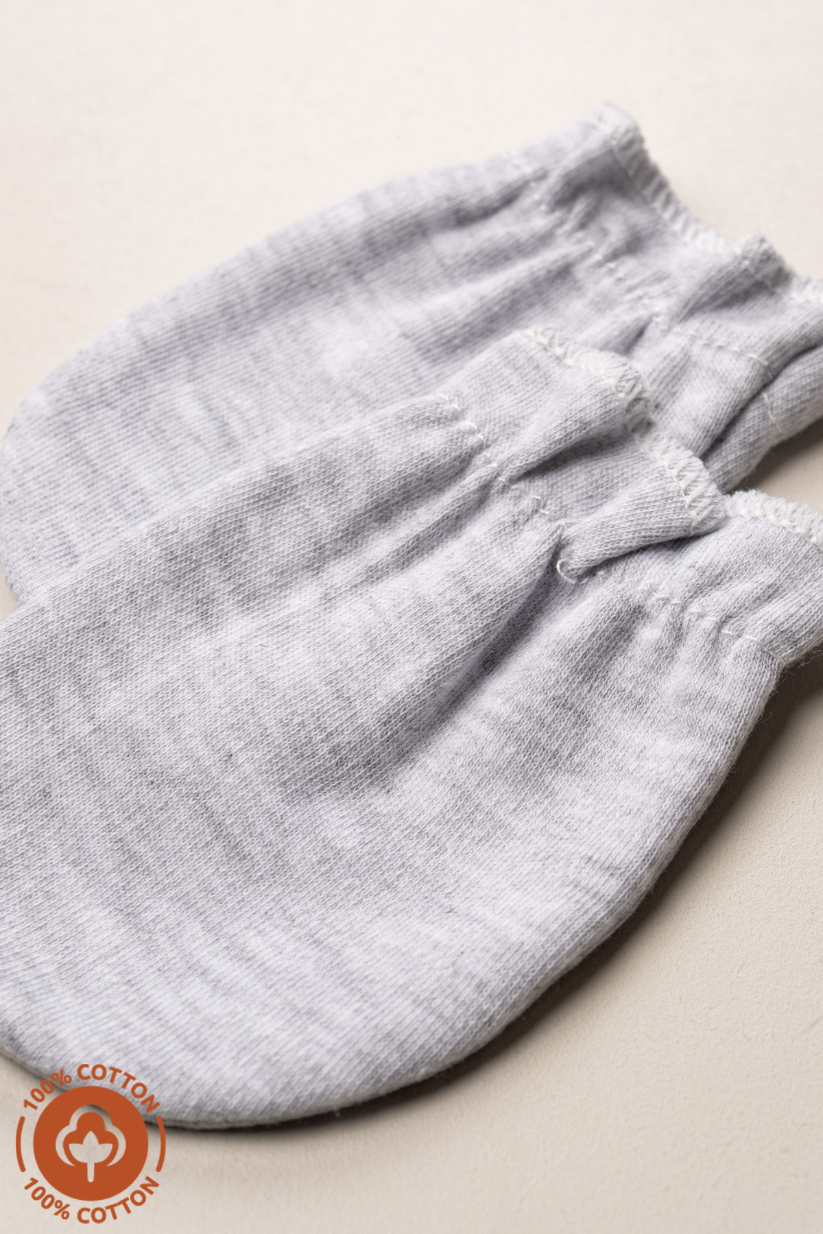 Miniel Unisex Bebek Yenidoğan Penye Organik Pamuklu Lastikli Bebek Eldiveni 6 Çift  Set fotoğrafı 4 (önizleme)