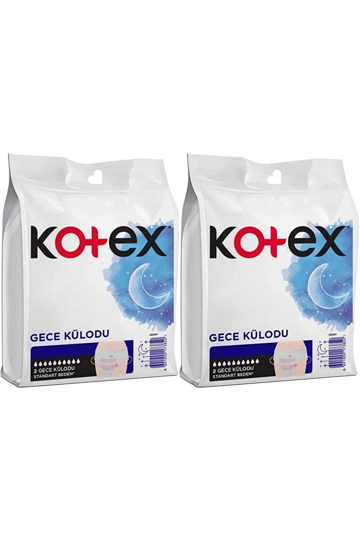 Kotex Gece Külodu / Külot Standart Beden (YOĞUN REGL DÖNEMİNE ÖZEL) 4 Lü Set (2PK*2)