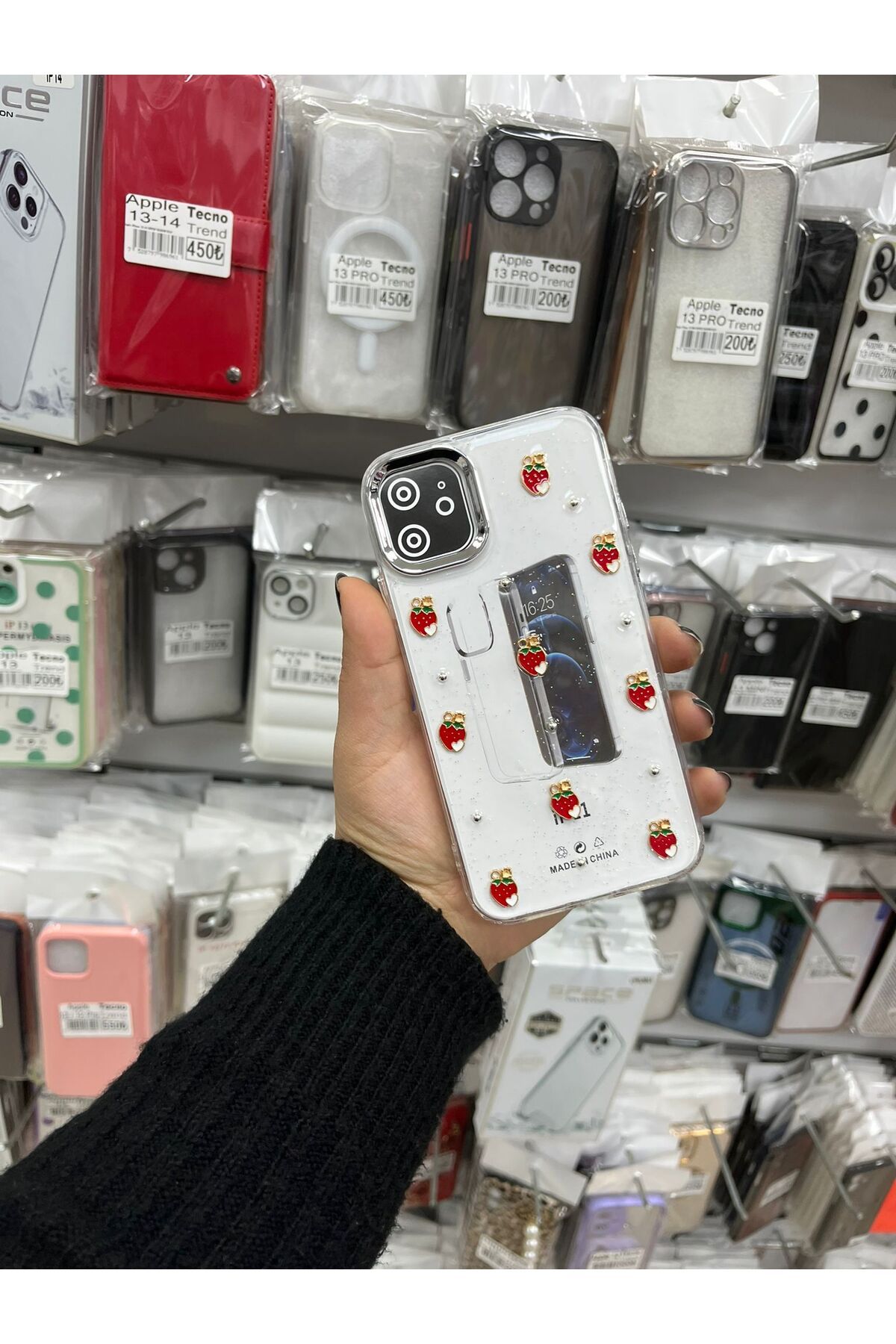 TECNOTREND APPLE İPHONE 11 Kılıf Airbag Tasarımlı Simli Şeffaf Kutup Kapak