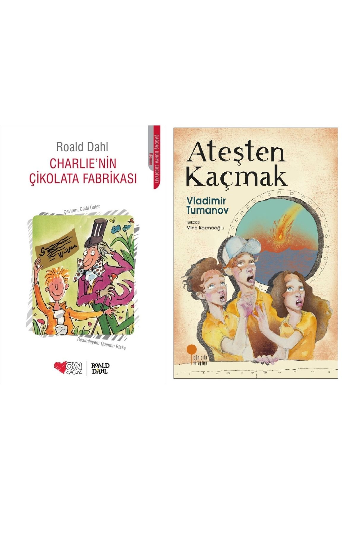 Günışığı Kitaplığı Charlie'nin Çikolata Fabrikası & Ateşten Kaçmak ( 2 Li Set ) Günışığı Kitaplığı