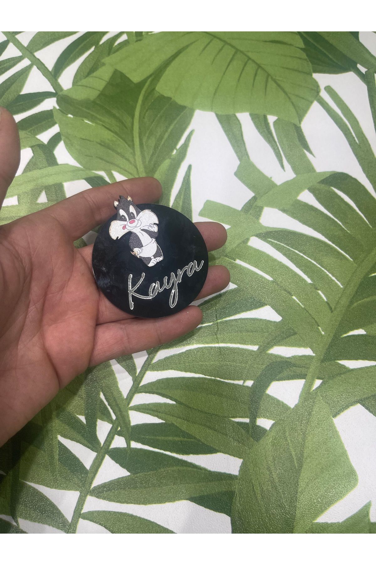 ELF REKLAM Tilki Kişiye Özel Ahşap Baskılı Pleksi Yazılı Magnet 10 Adet