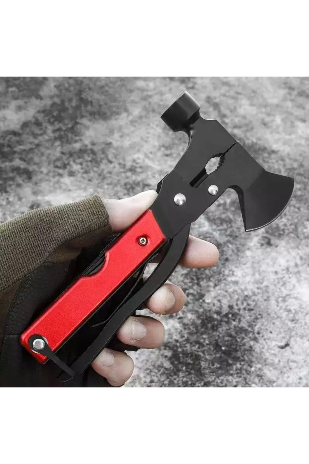 zola-Survival kit 17 in 1, multi-purpose and practical tool, foldable, red 7