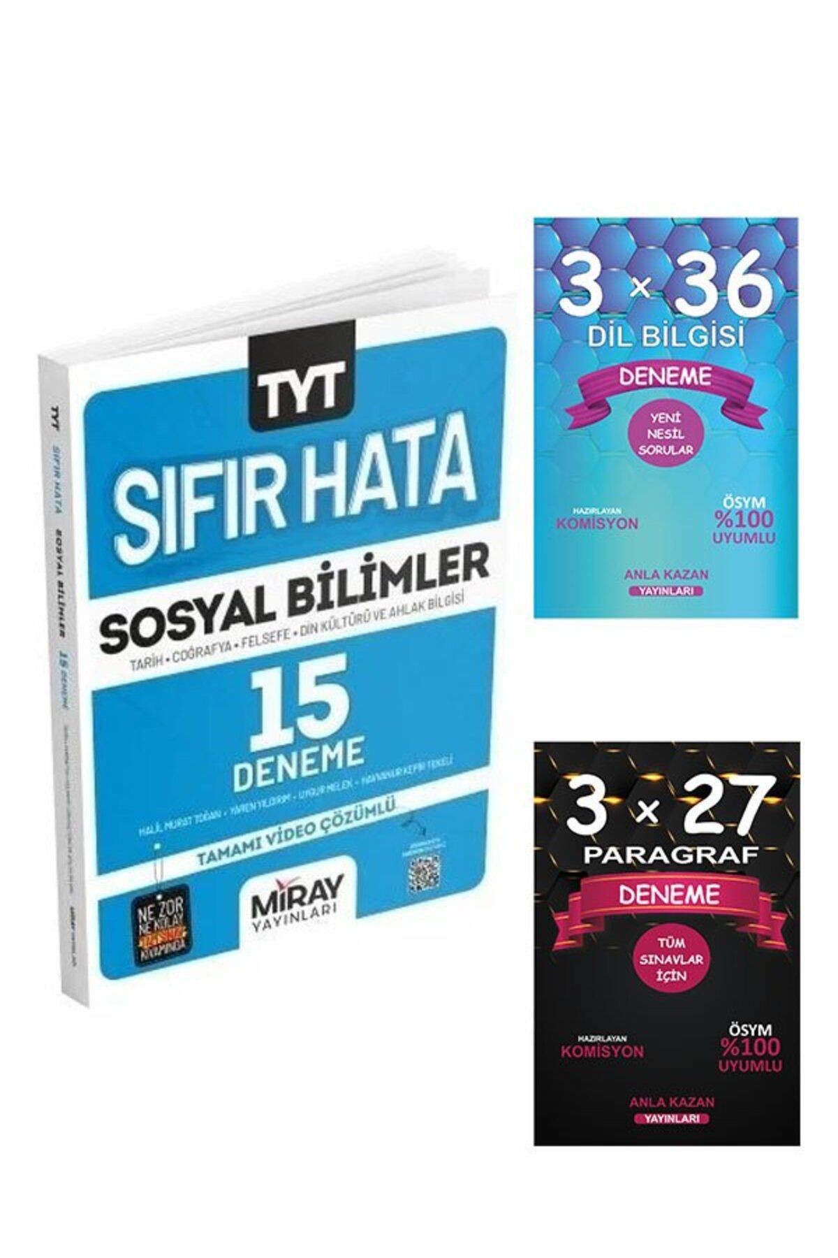 Anla Kazan Yayınları Miray YKS TYT Sosyal Bilimler 15 Deneme Çözümlü