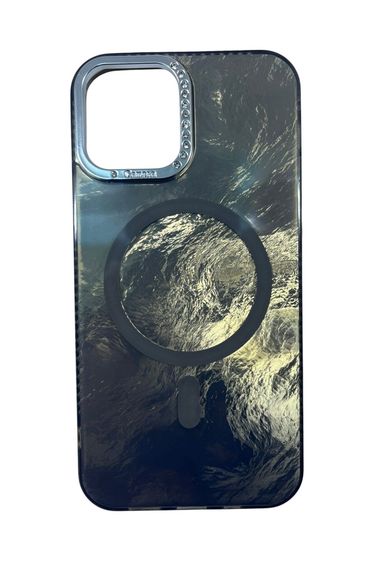 Di Aksesuar iPhone 12 Siyah Marble Kılıf