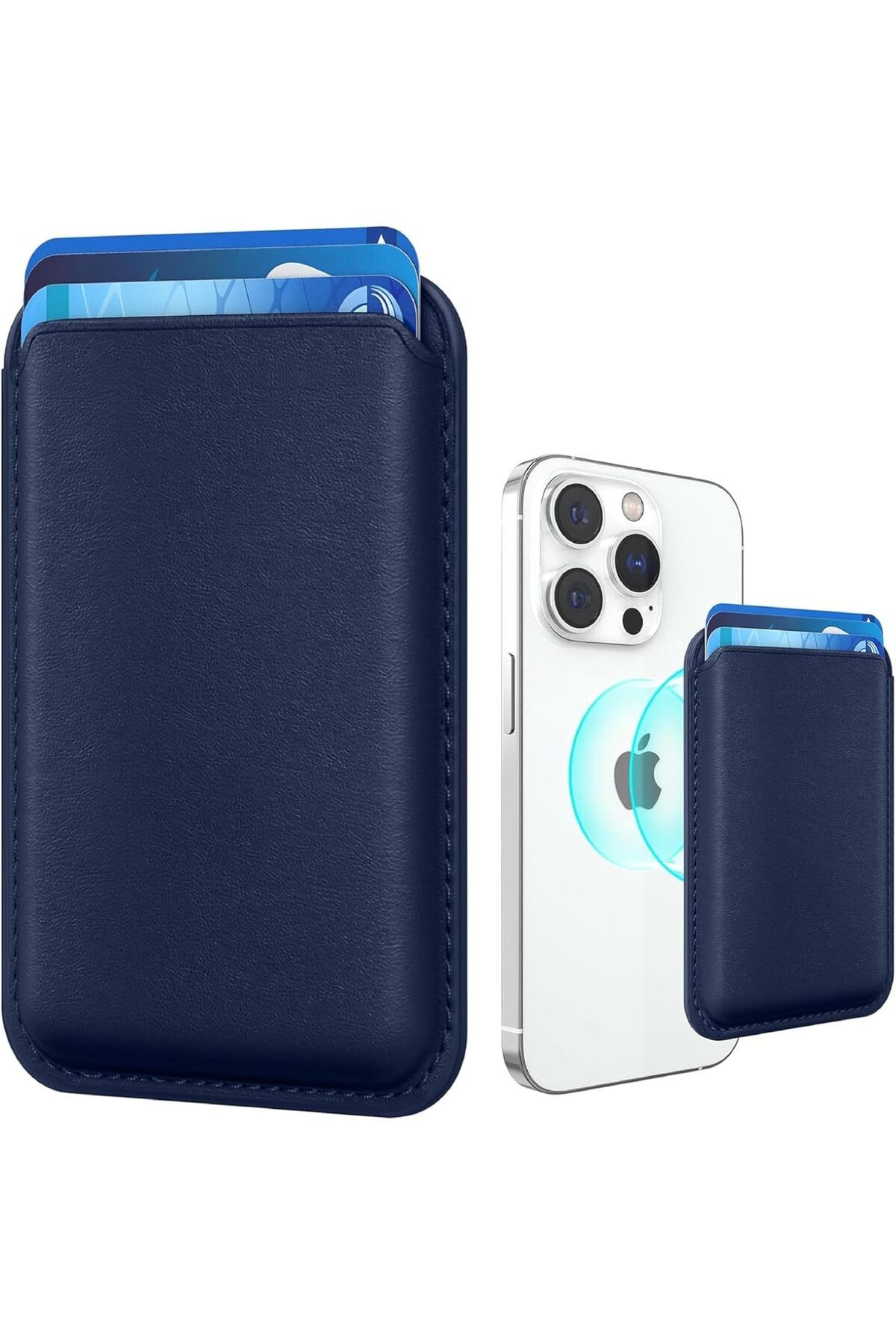 ÇAĞUR Eser iPhone ile Uyumlu MagSafe özellikli Deri Cüzdan iPhone 15 Pro Max/15 Plus/15 Pro/15, 14 Pro M
