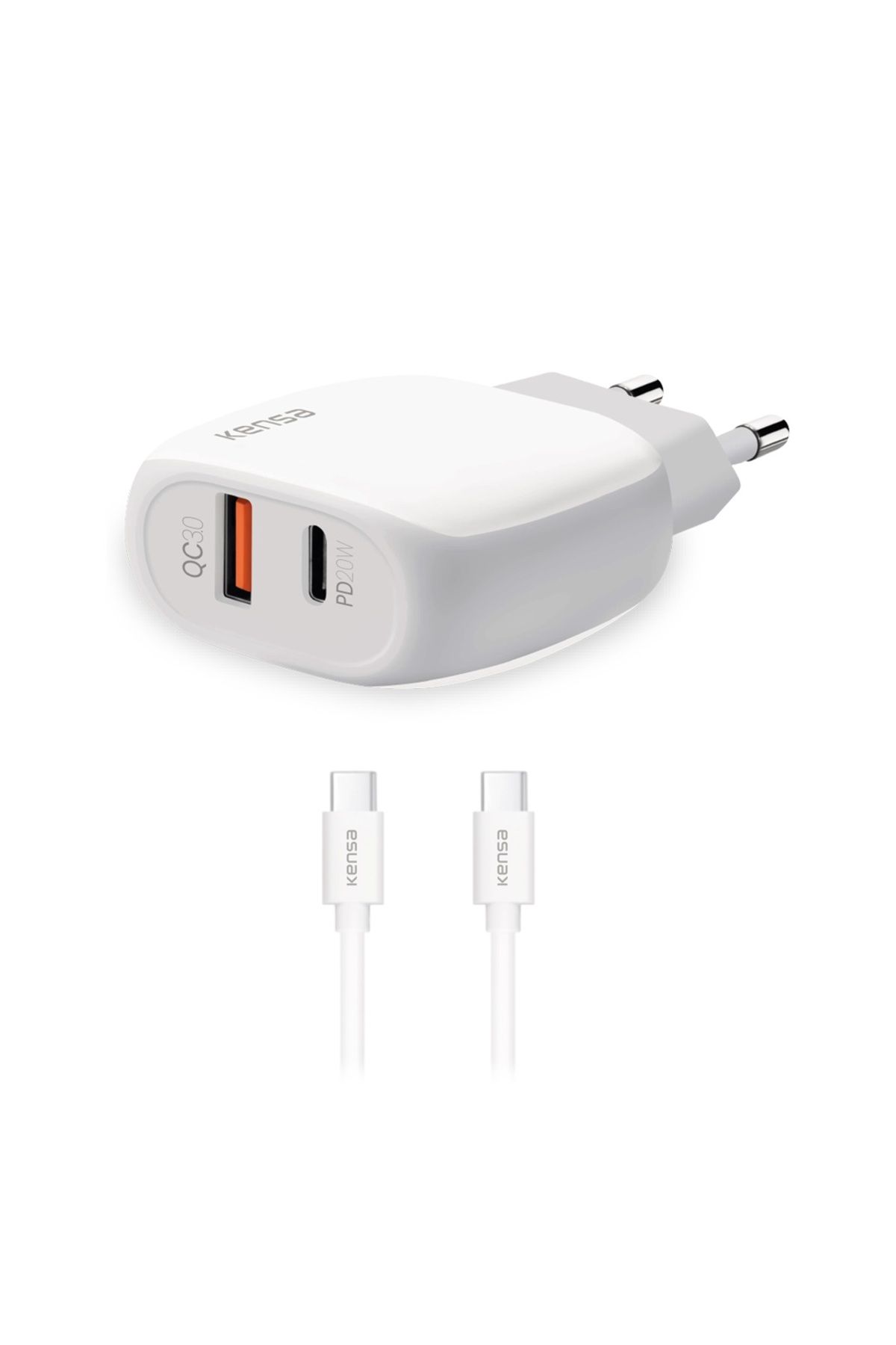 Kensa Pw-200 Pd Qc 20W Type-C'Den Type-C Kablo