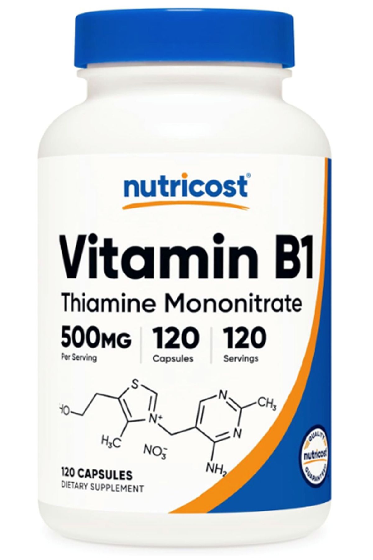 Nutricost Vitamin B1 (Thiamine) 500mg, 120 Capsules.
