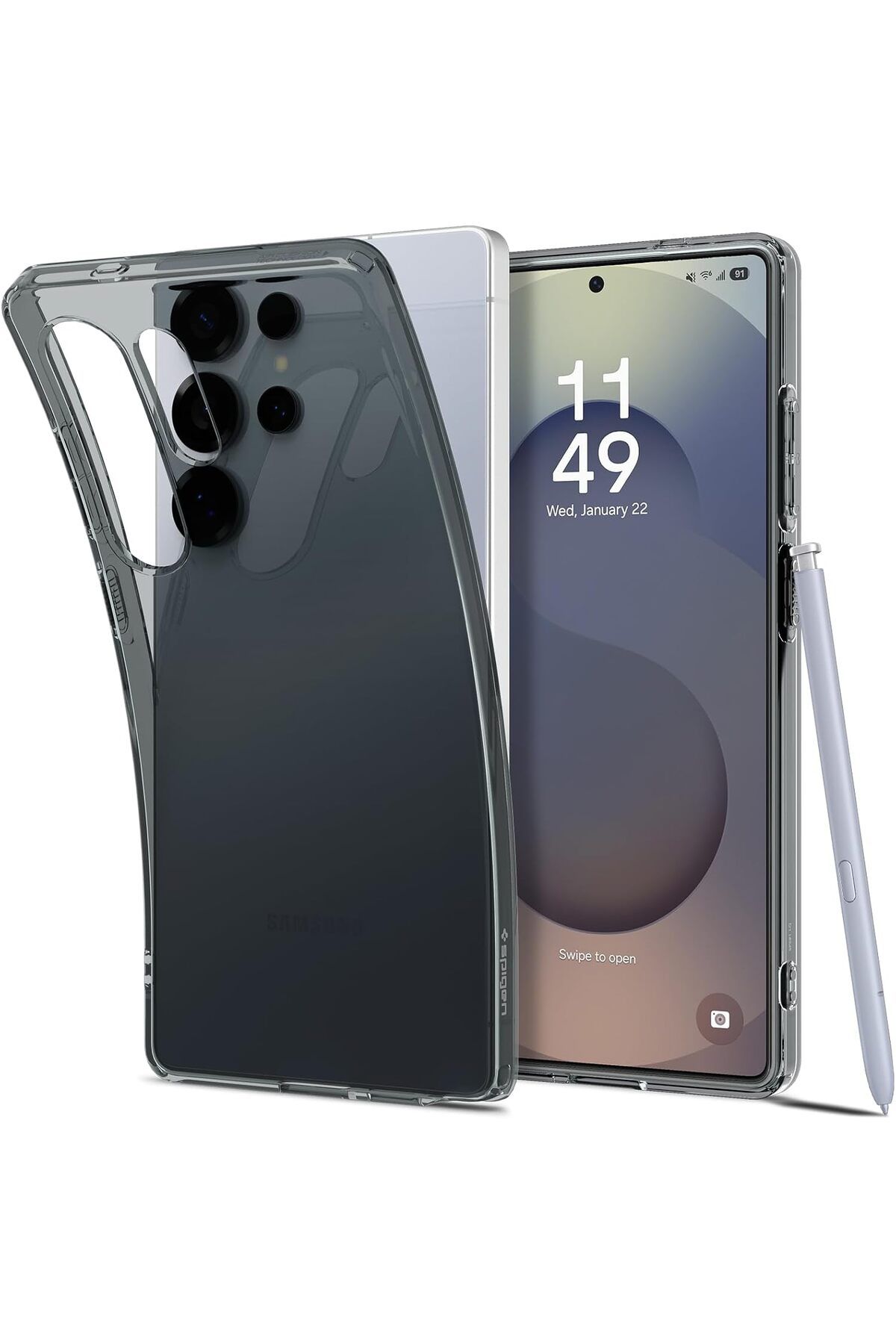 ÇAĞUR Eser Galaxy S25 Ultra Kılıf Liquid Crystal 4 Tarafı Tam Koruma Space Crystal - ACS08949 shop 1117