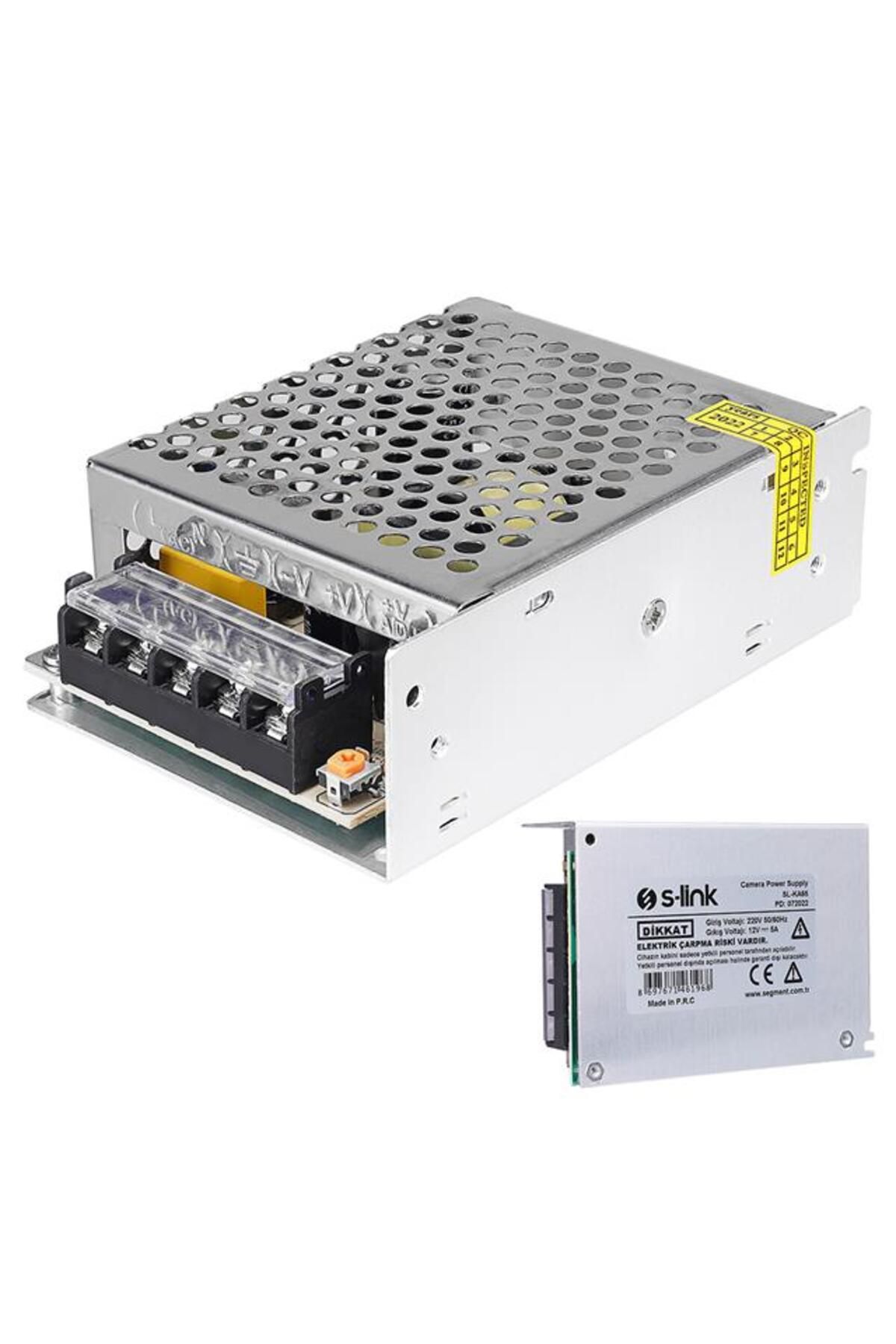Powermaster S-Link SL-KA65 12 Volt 5 Amper 65 Watt Metal Kasa Adapatör