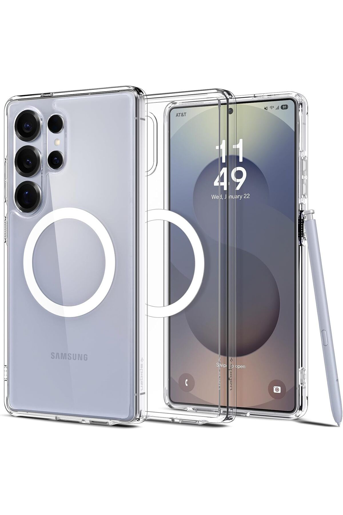 mazıdağı mazzıdağ Galaxy S25 Ultra Kılıf Ultra Hybrid MagFit özellikli Clear White - ACS08956 new store