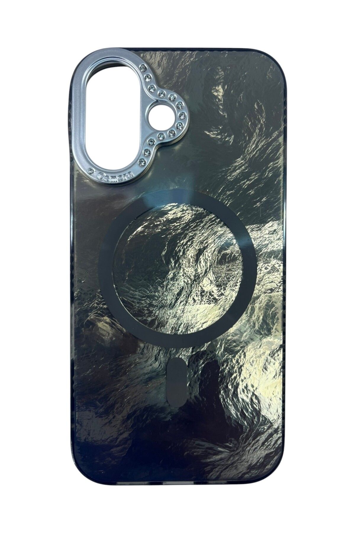 Di Aksesuar iPhone 16 Siyah Marble Kılıf