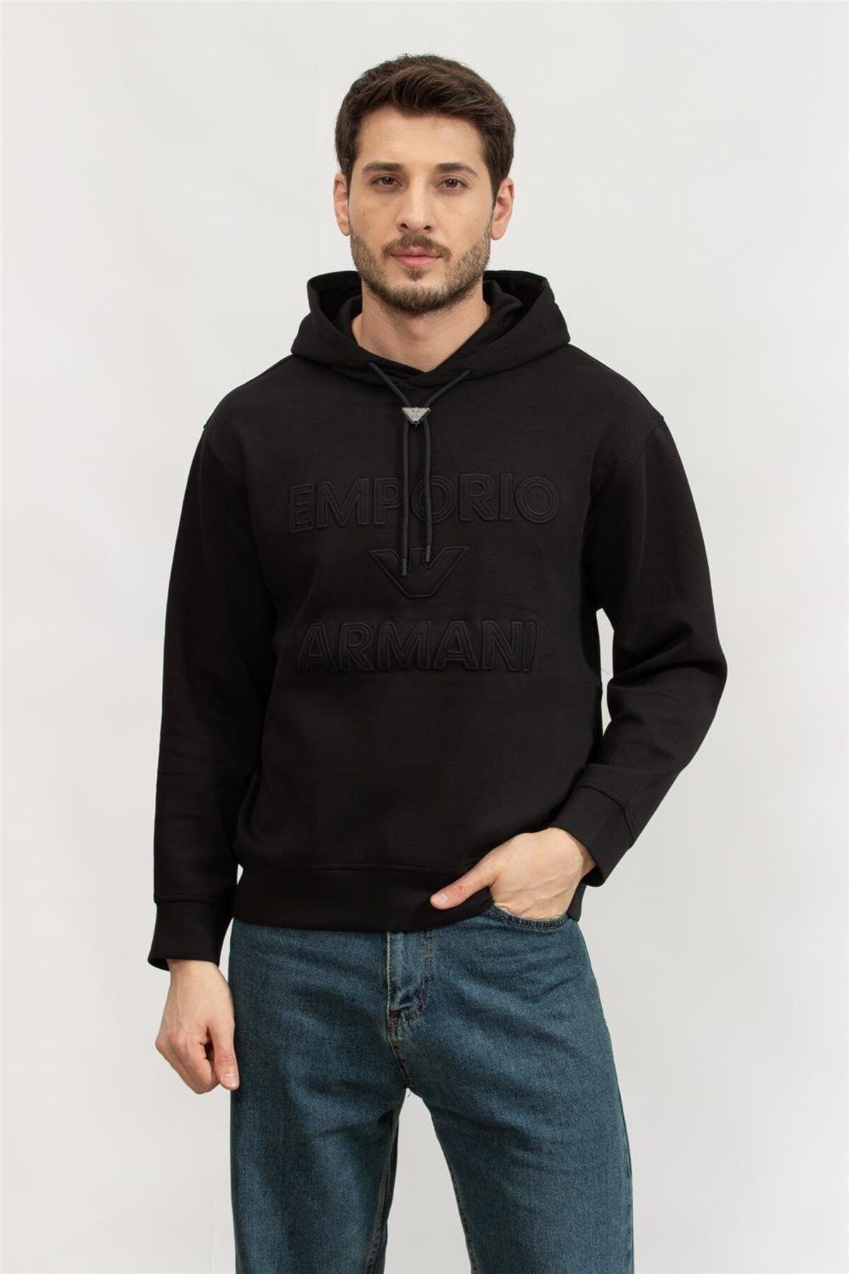 Emporio Armani Erkek Kapüşonlu Sweatshirt