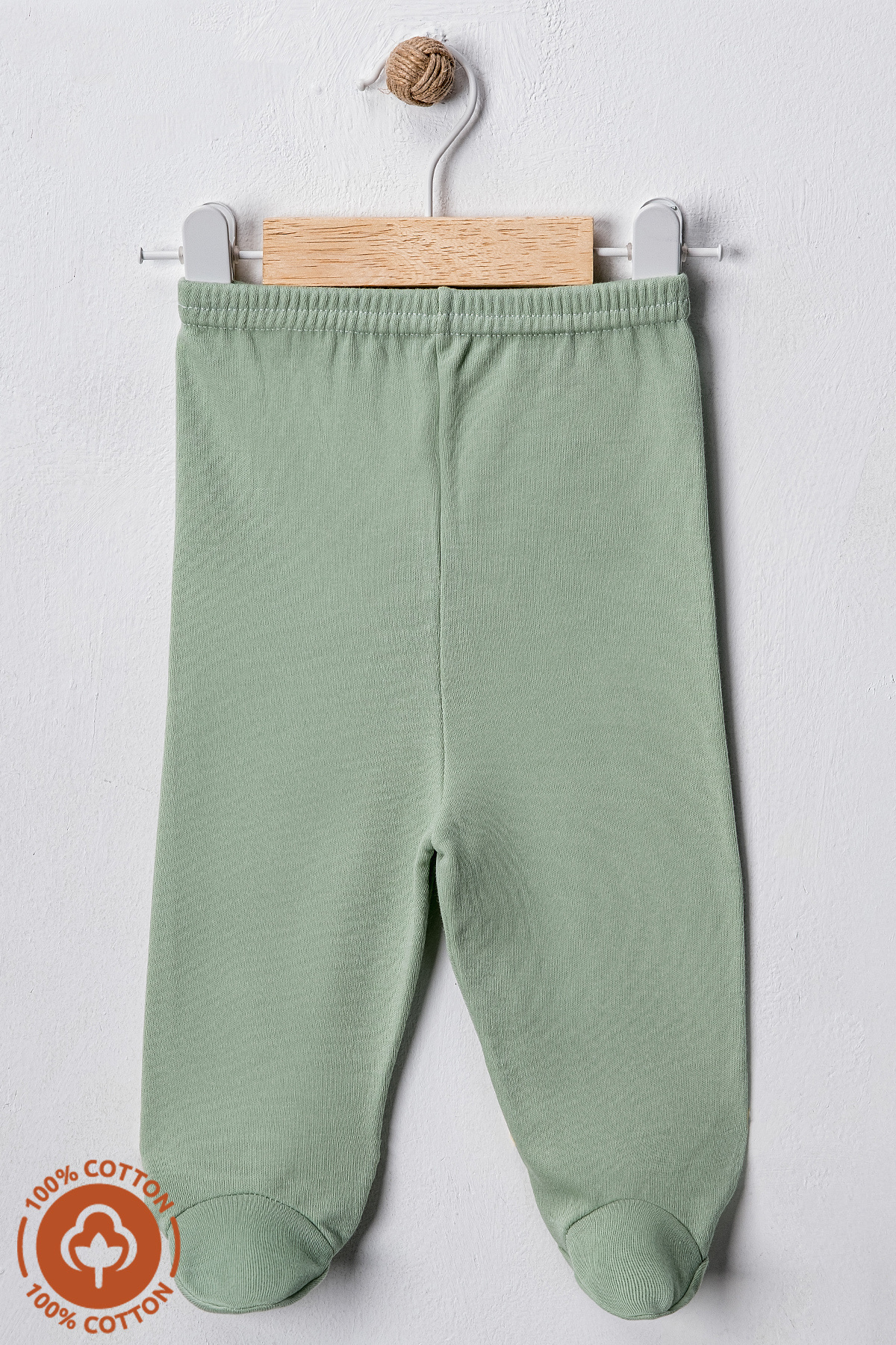 Miniel Unisex Bebek Penye Organik Pamuklu 0-6 Ay Patikli Bebek Tek Alt 4'lü Set fotoğrafı 2 (önizleme)