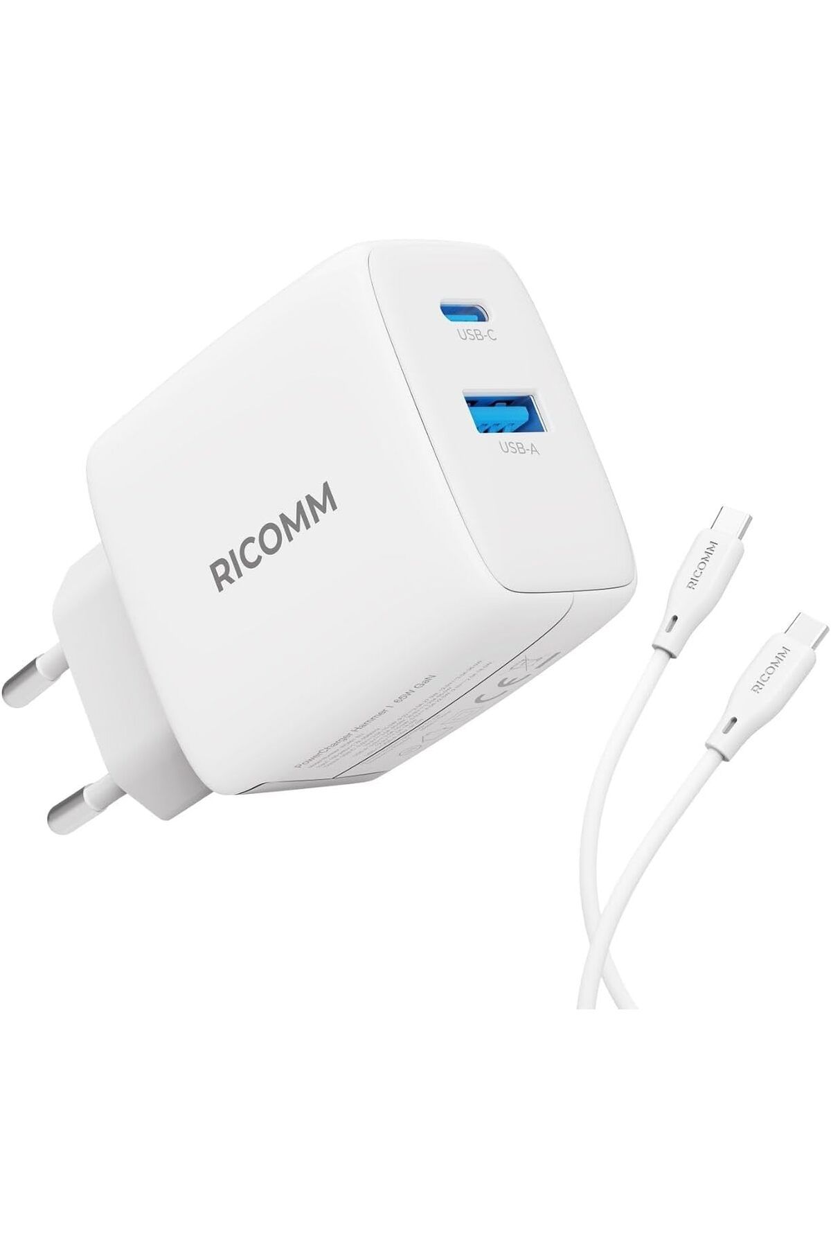 ÇAĞUR Eser 65W GaN USB-C + USB-A Şarj Aleti & & Macbook, Notebook, iPhone, iPad Hızlı Şarj C