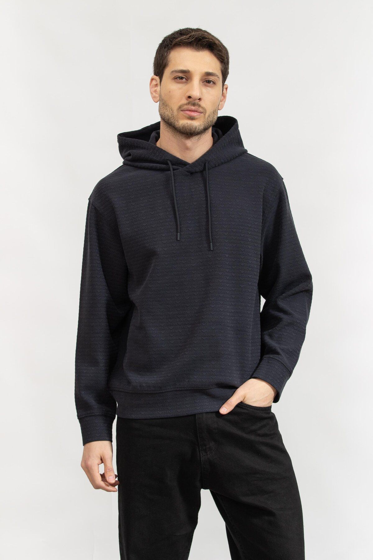 Emporio Armani Erkek Kapüşonlu Sweatshirt