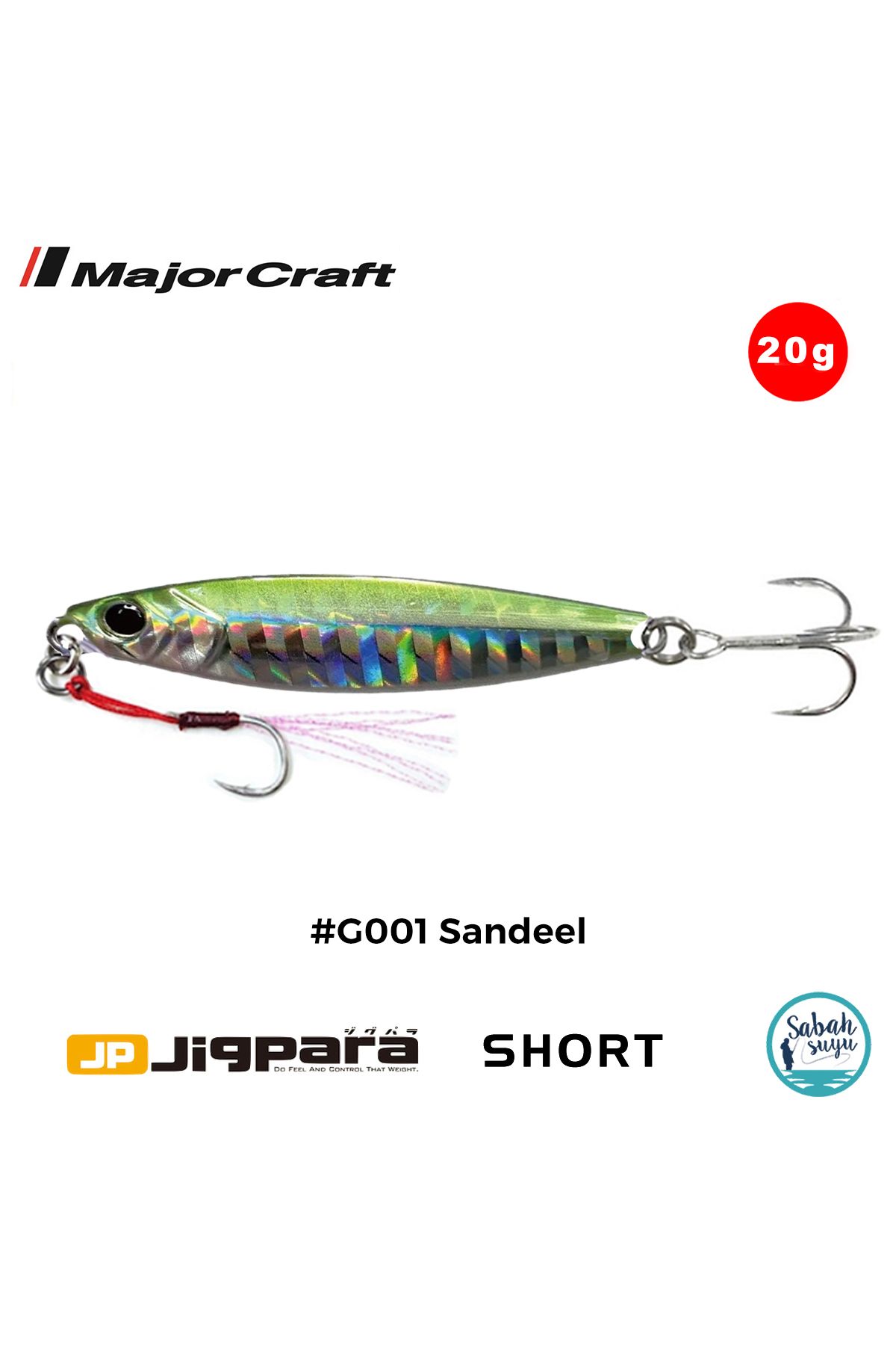 MAJOR CRAFT Jigpara Short JPS-20gr 62mm #G001 Sandeel