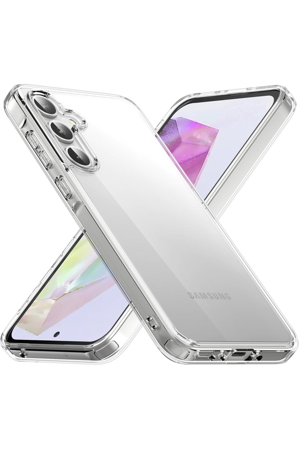 STOREMAX EMN A35 ile Uyumlu Şeffaf ve Sararmaya Dayanıklı Silikon Kılıf, Extra İnce ve Yumuşak Model