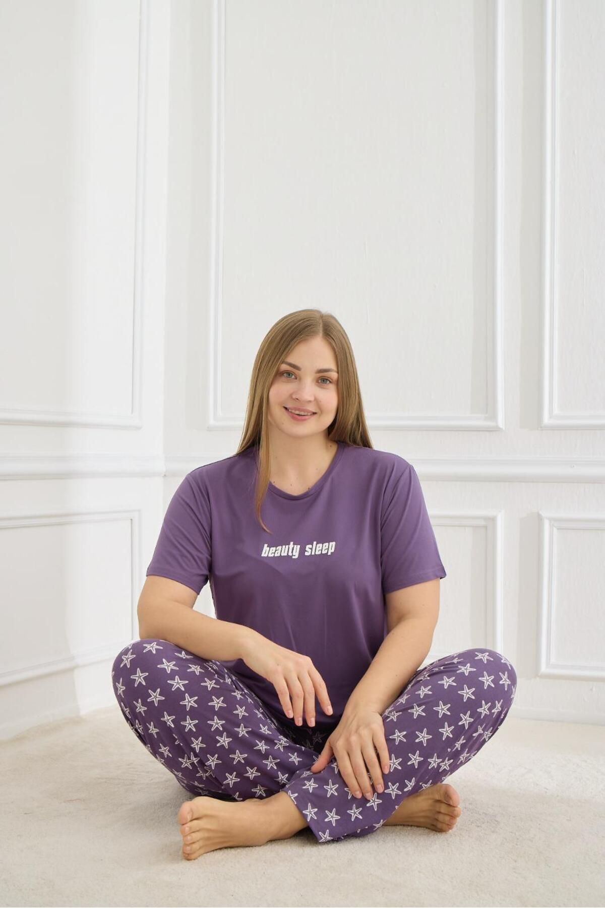 Mihra Stil Mihra 50502-1110 Kadın Büyük Beden Pijama Takımı
