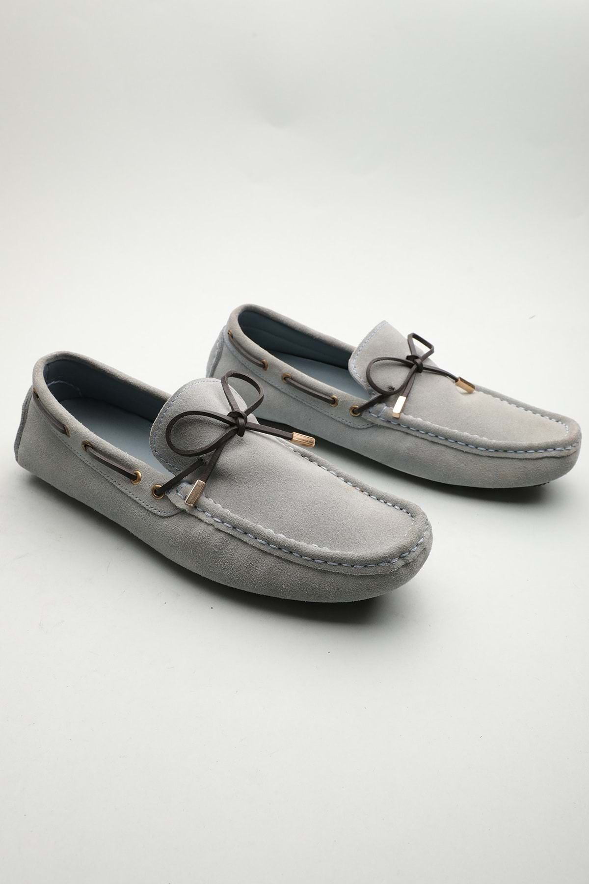 Gondol Erkek Hakiki Deri Klasik Loafer Buz Mavi 41 ttx.601214
