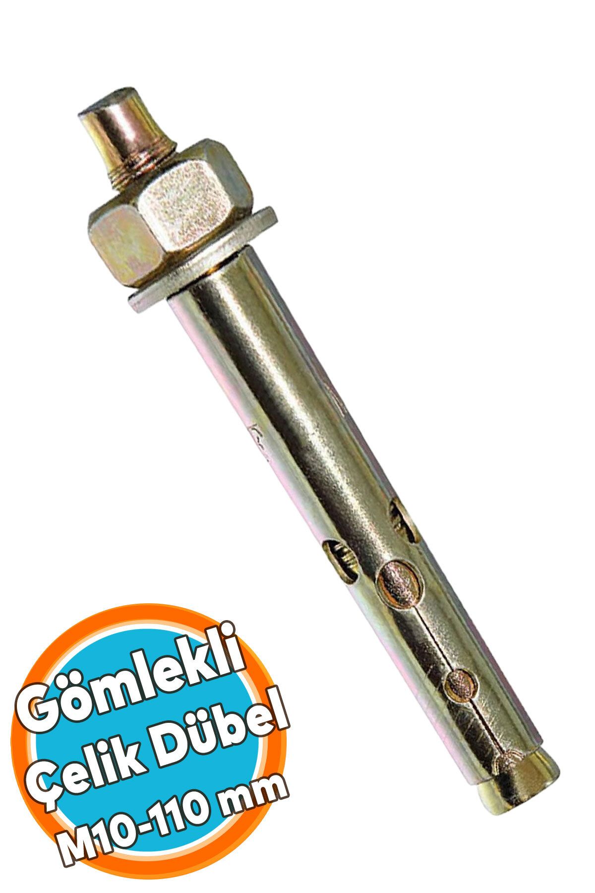 NZB Saplamalı Gömlek Çelik Dübel M10x110 mm Raf Montaj Bağlantı Zemin Monte Tavan Beton Asma Aparat
