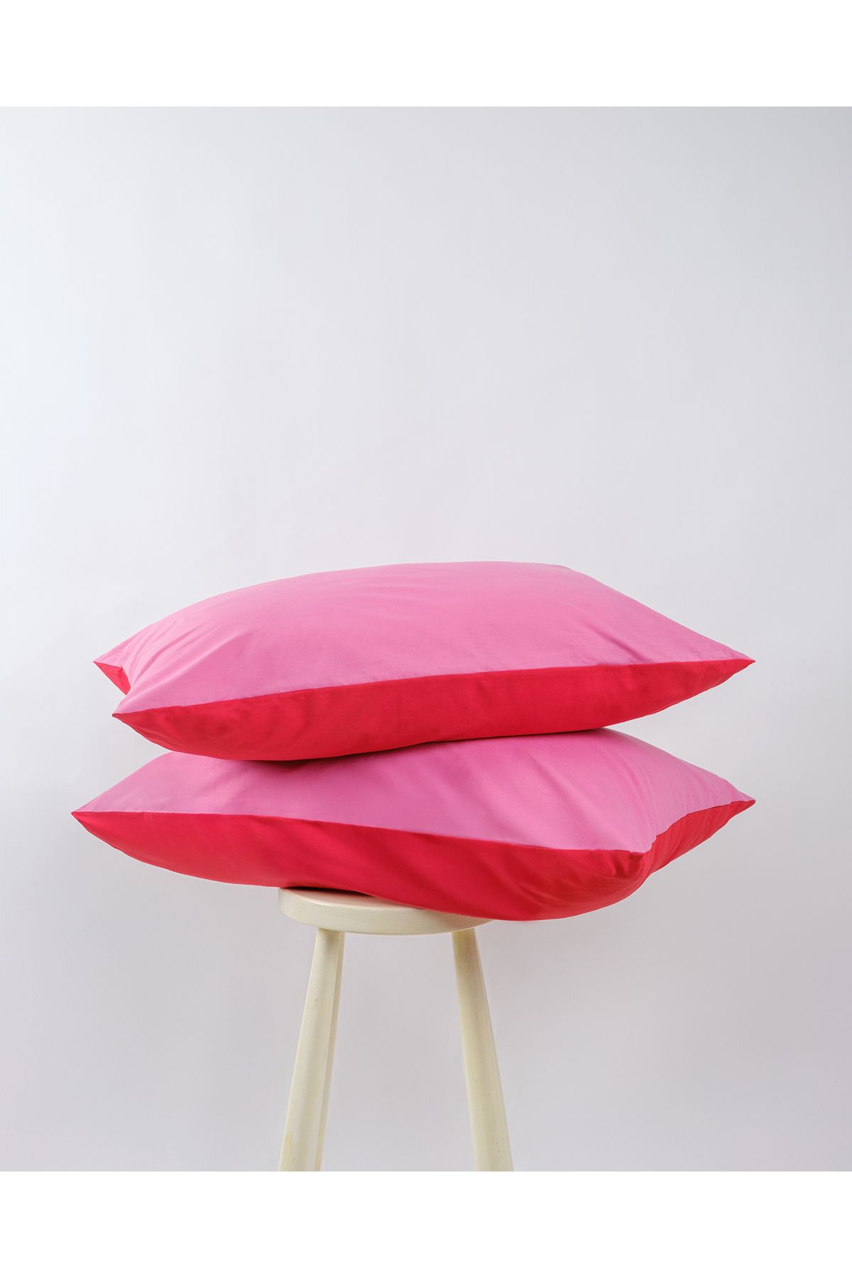 Cozy Home Popping Colors 2'li Yastık Kılıfı Cherie Kırmızı-Fuşya 50x70