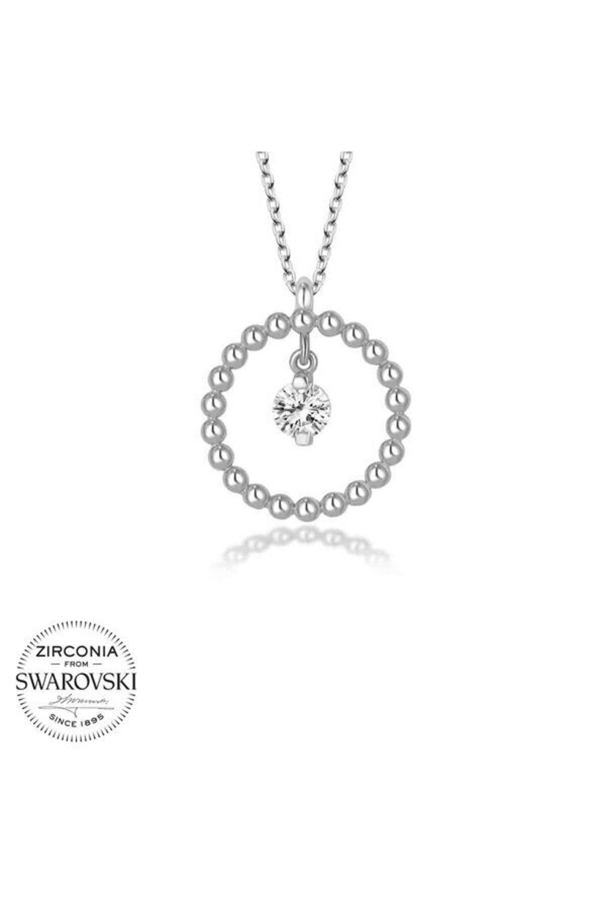 shop Tek Taş Çember 925 Ayar Gümüş Kolye