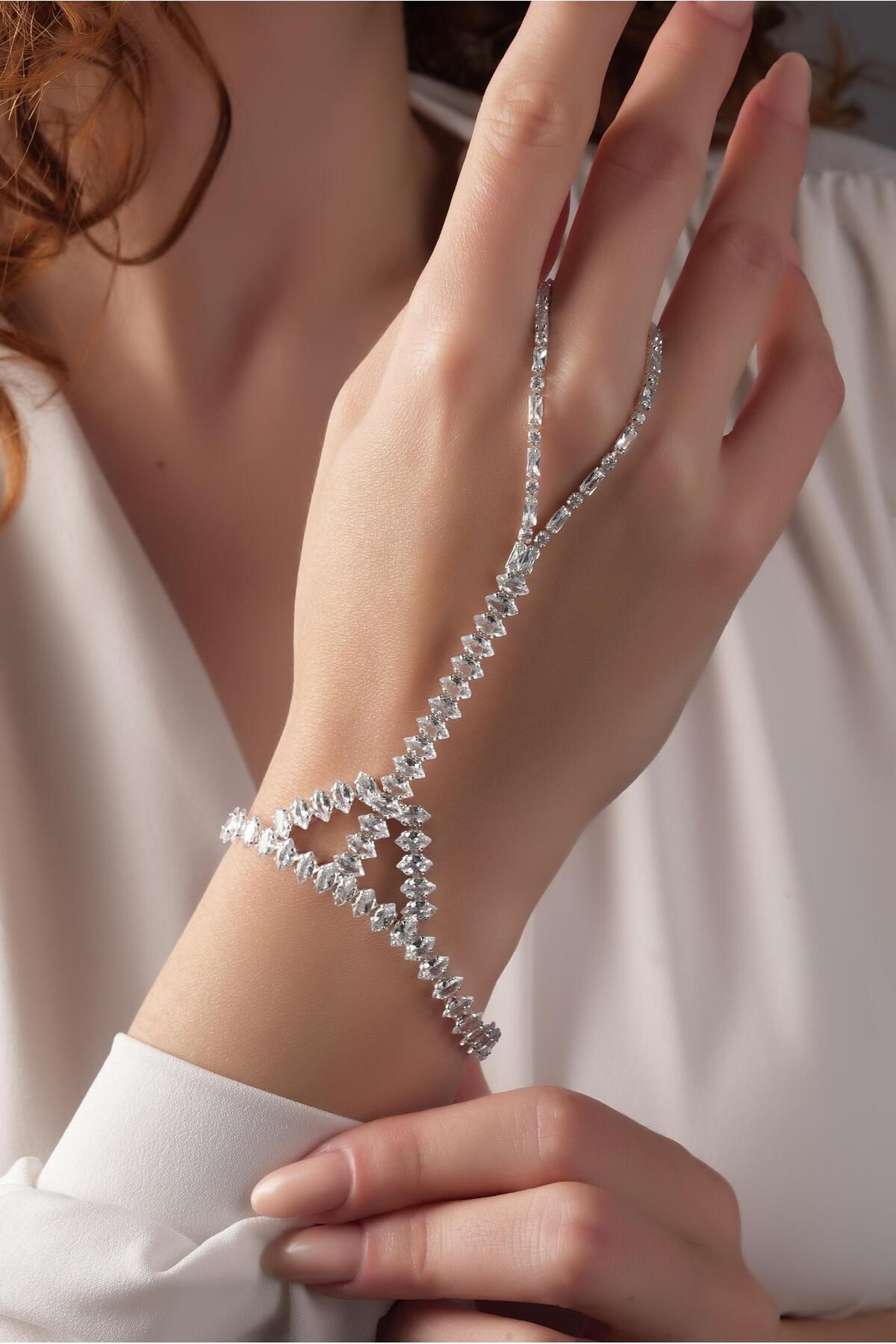 Çlk Accessories Premium Abiye Şahmeran Bileklik Damla Baget Taş Şahmeran Bileklik 708060