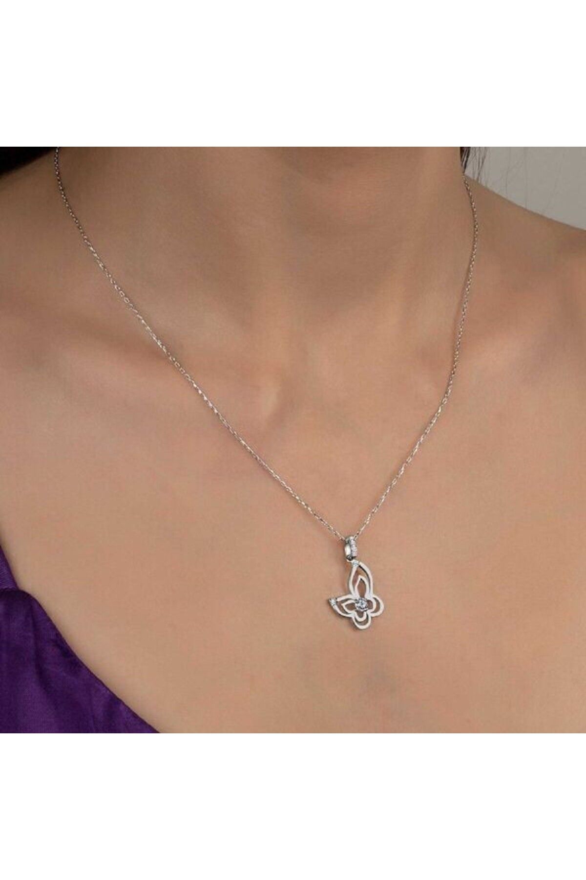 shop Kelebek 925 Ayar Gümüş Kolye