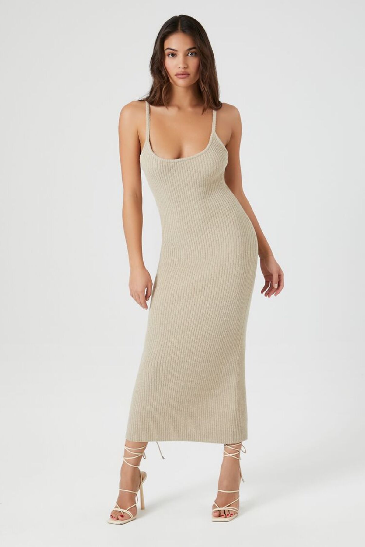 Forever 21 Triko Askılı Midi Elbise