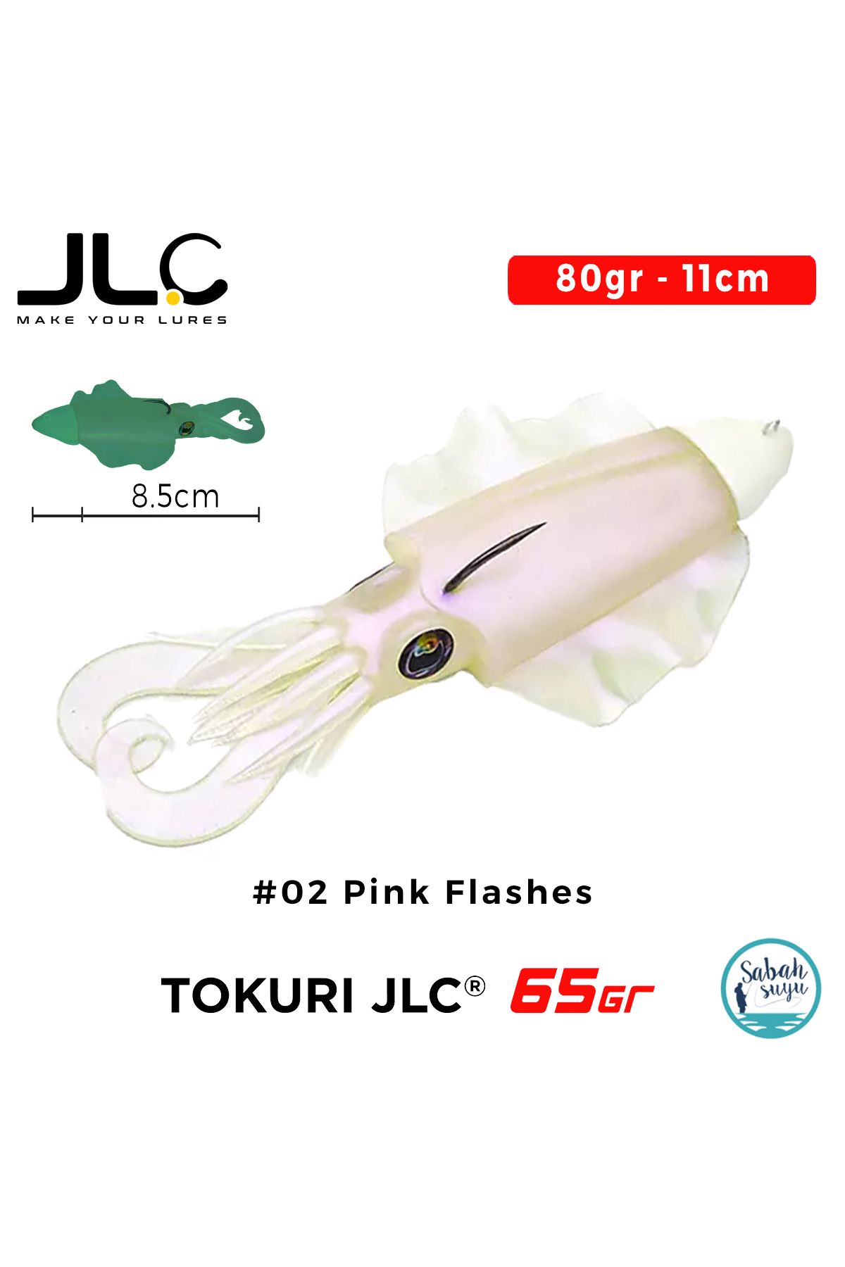 JLC Tokuri 65 Set 80gr 11cm #02 Pink Flashes Silikon Sübye
